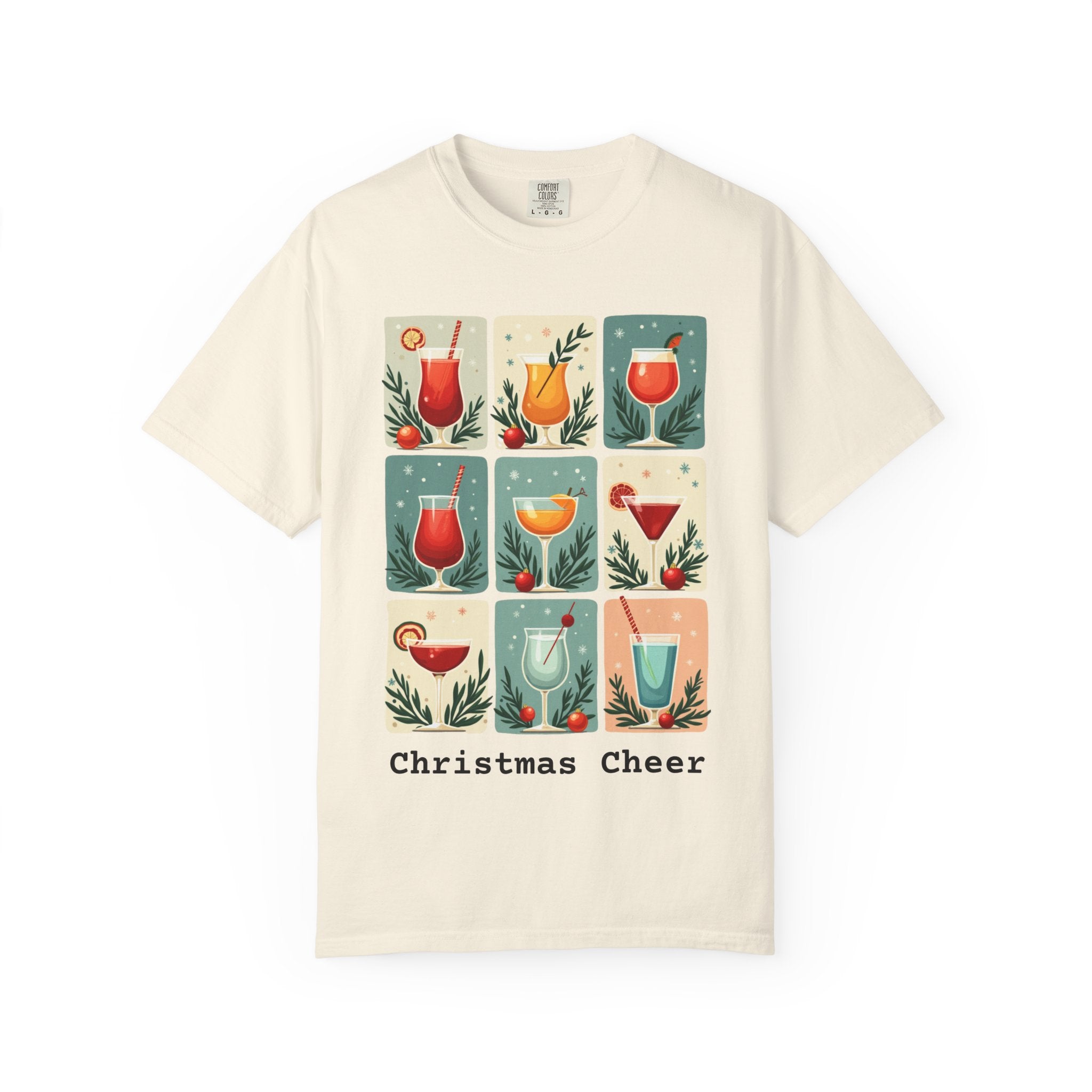Mid Century Modern Christmas Cheer Unisex T-shirt - Cocktails