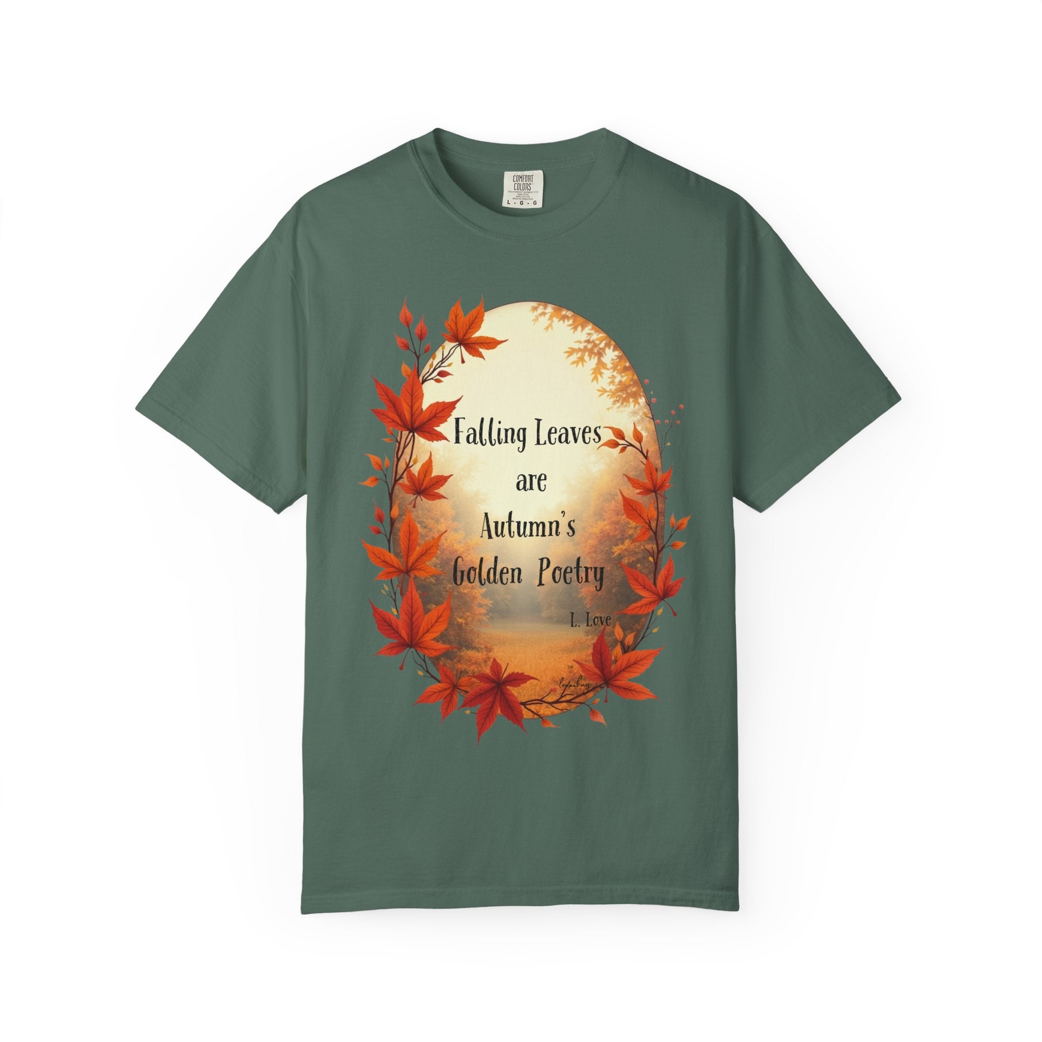 Falling Leaves Unisex Tee - Autumn's Golden Poetry T-shirt
