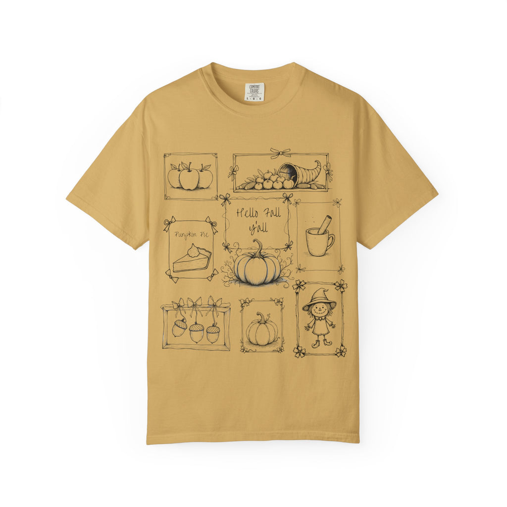Hello Fall Y'all Unisex T-Shirt, Autumn Fashion