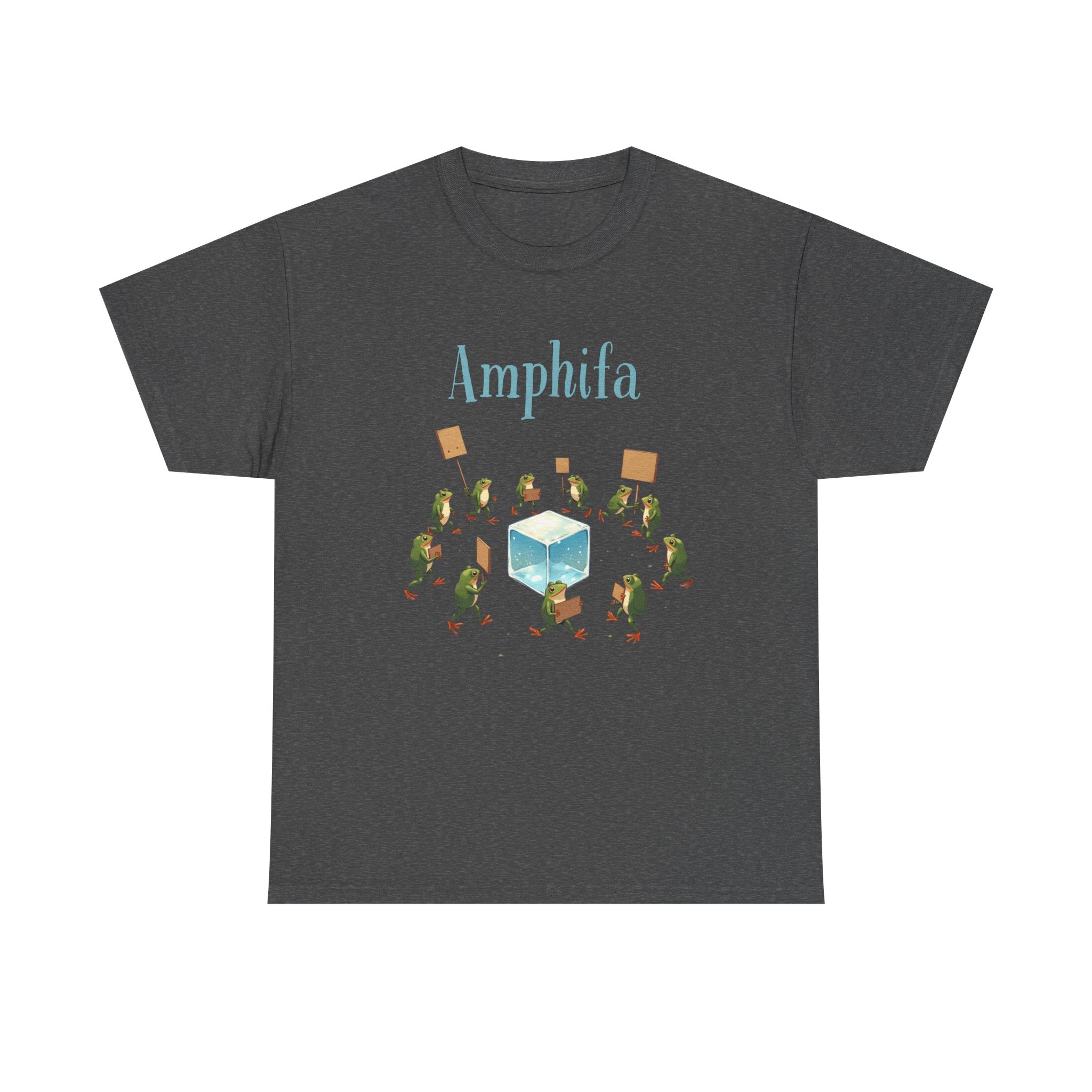 Amphifa ICE Frog Unisex Heavy Cotton Tee, Fun Graphic Tee, Gift for Activists, Casual Wear T-Shirt