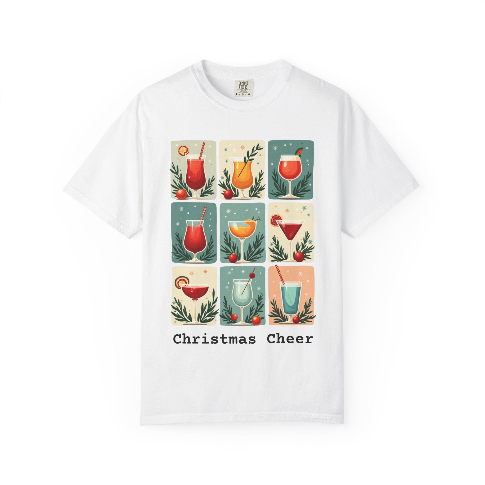 Mid Century Modern Christmas Cheer Unisex T-shirt - Cocktails