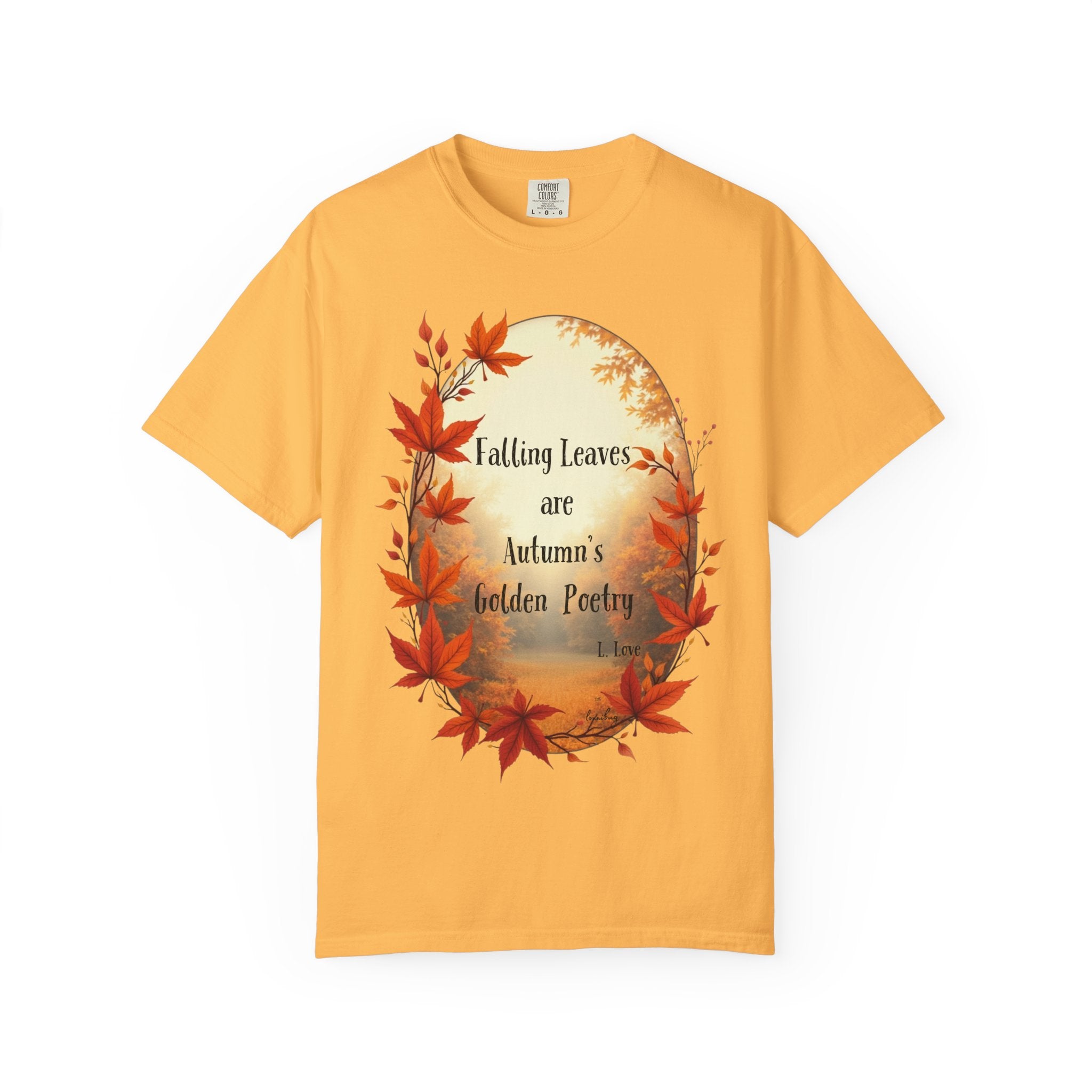 Autumn Poetry T-Shirt, Fall Fashion Tee, Seasonal Wear, Cozy Gift, Nature Lover Shirt