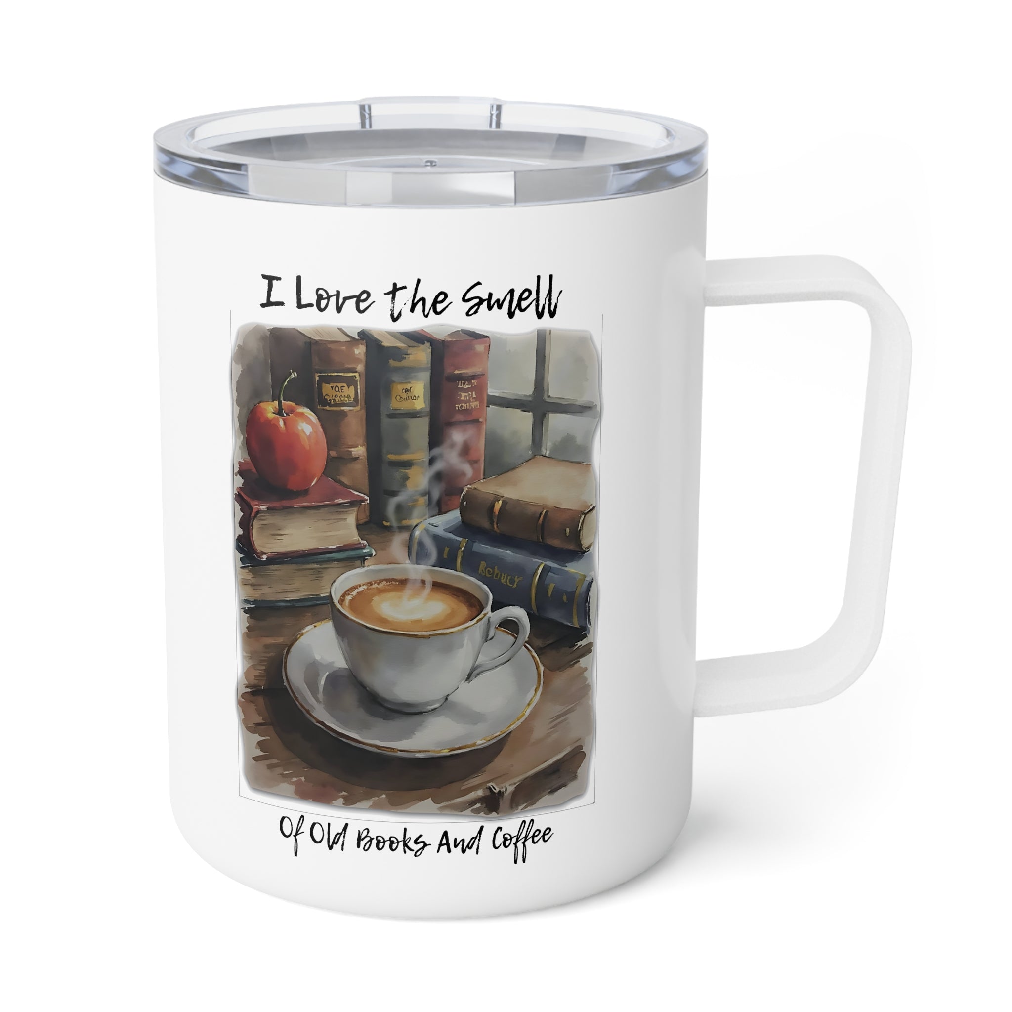 Cozy Insulated Coffee Mug, Book Lovers Gift, Kitchen Decor, Reading Accessories, Hot Beverage Holder, Personalized Coffee Cup