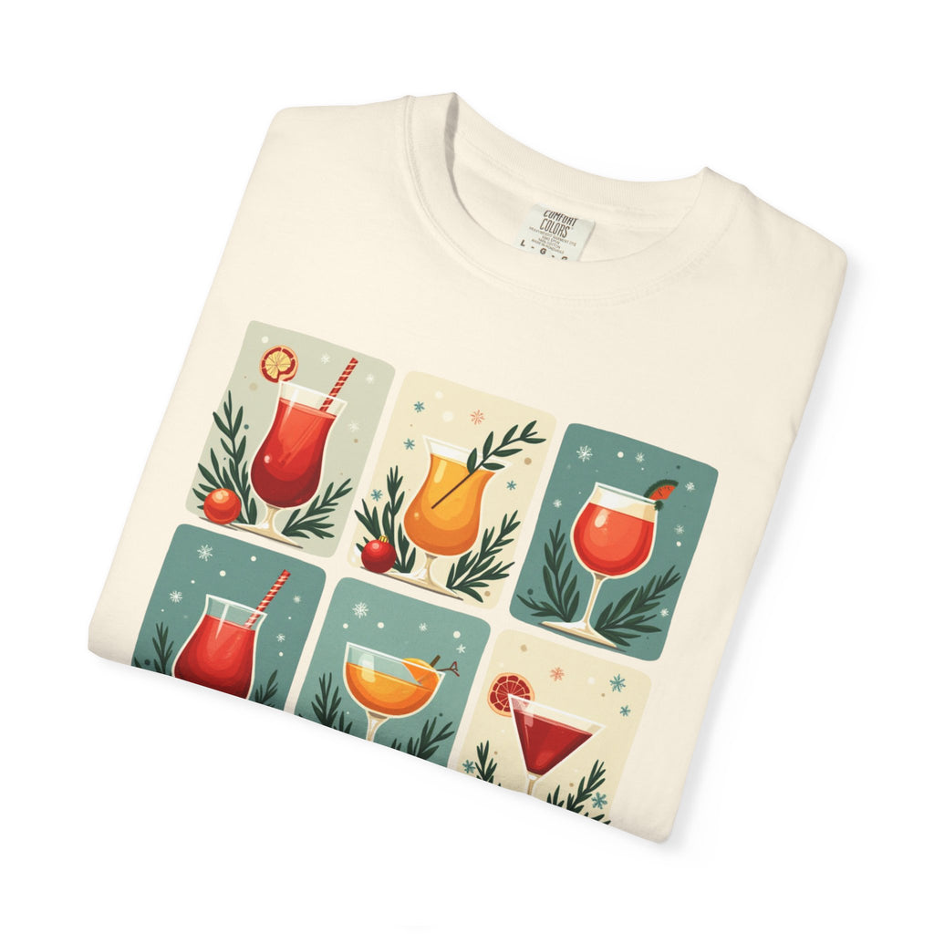 Mid Century Modern Christmas Cheer Unisex T-shirt - Cocktails