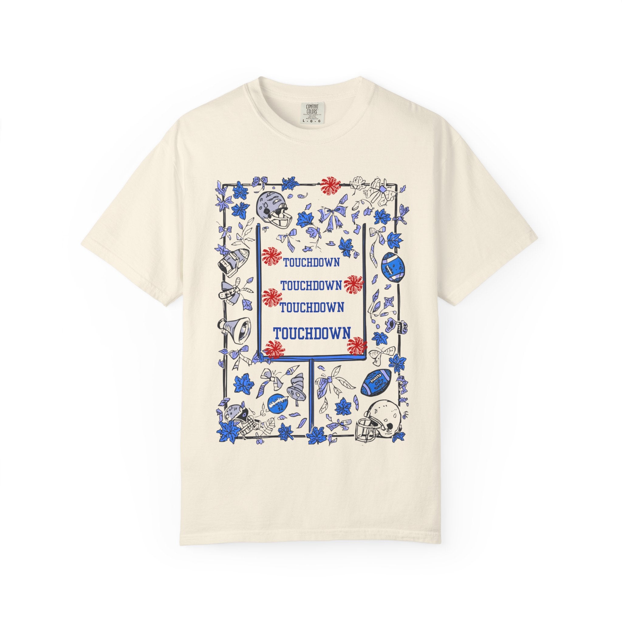 Football Season Graphic Tee, Unisex Garment-Dyed T-Shirt, Fall Fashion, Holiday Apparel,