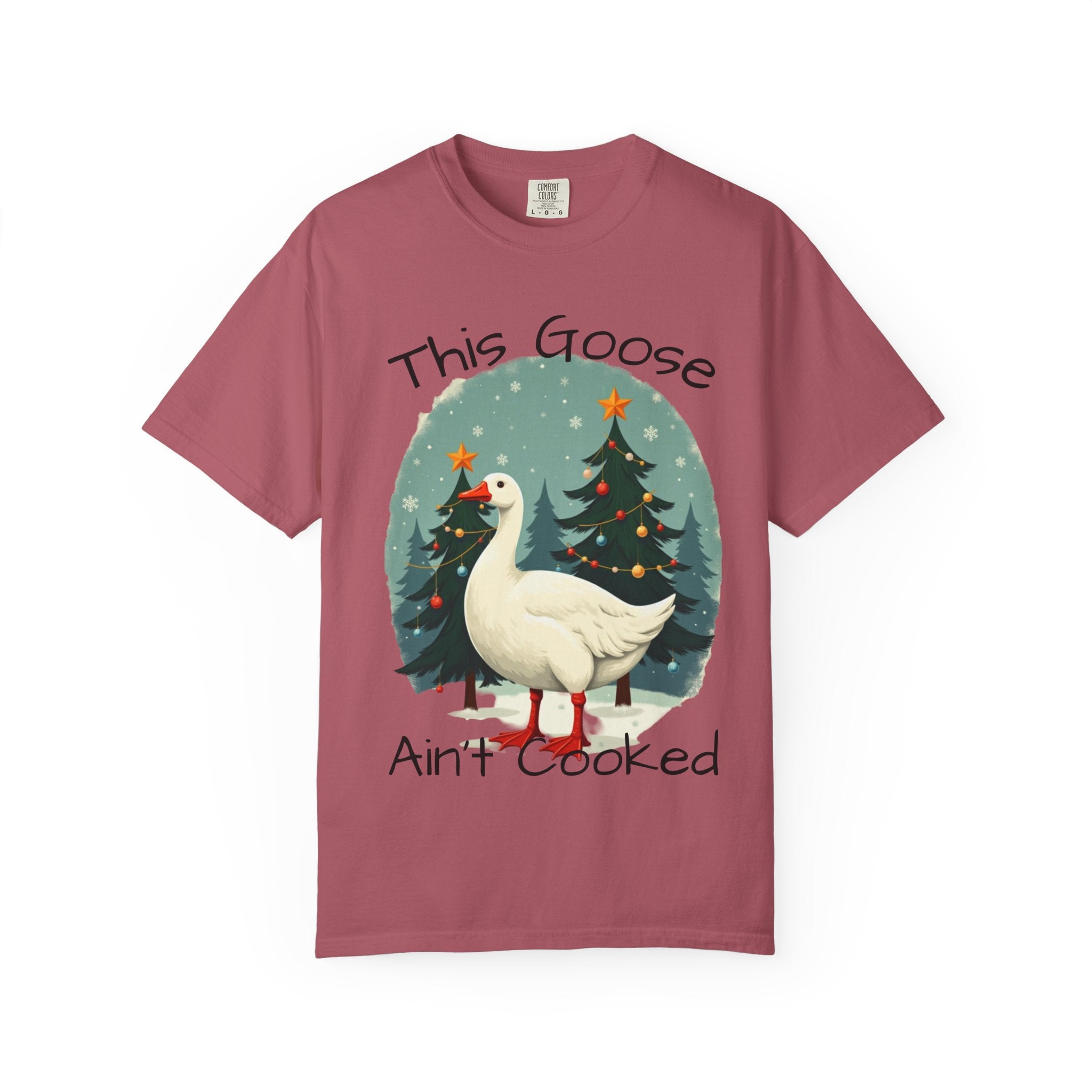 Christmas Goose Unisex T-shirt - Aint Cooked Funny Holiday Christmas Design