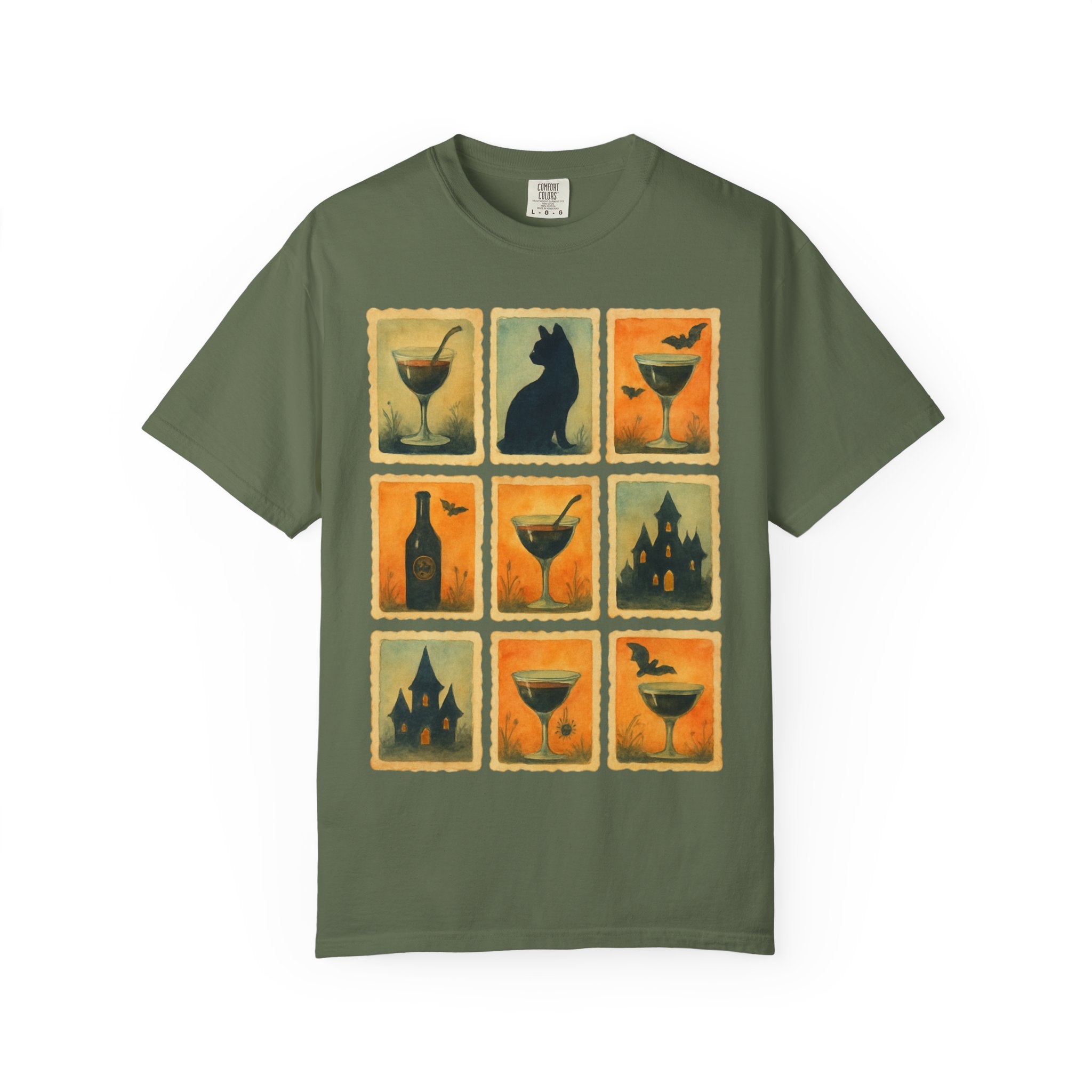 Watercolor Halloween Cocktails T-shirt
