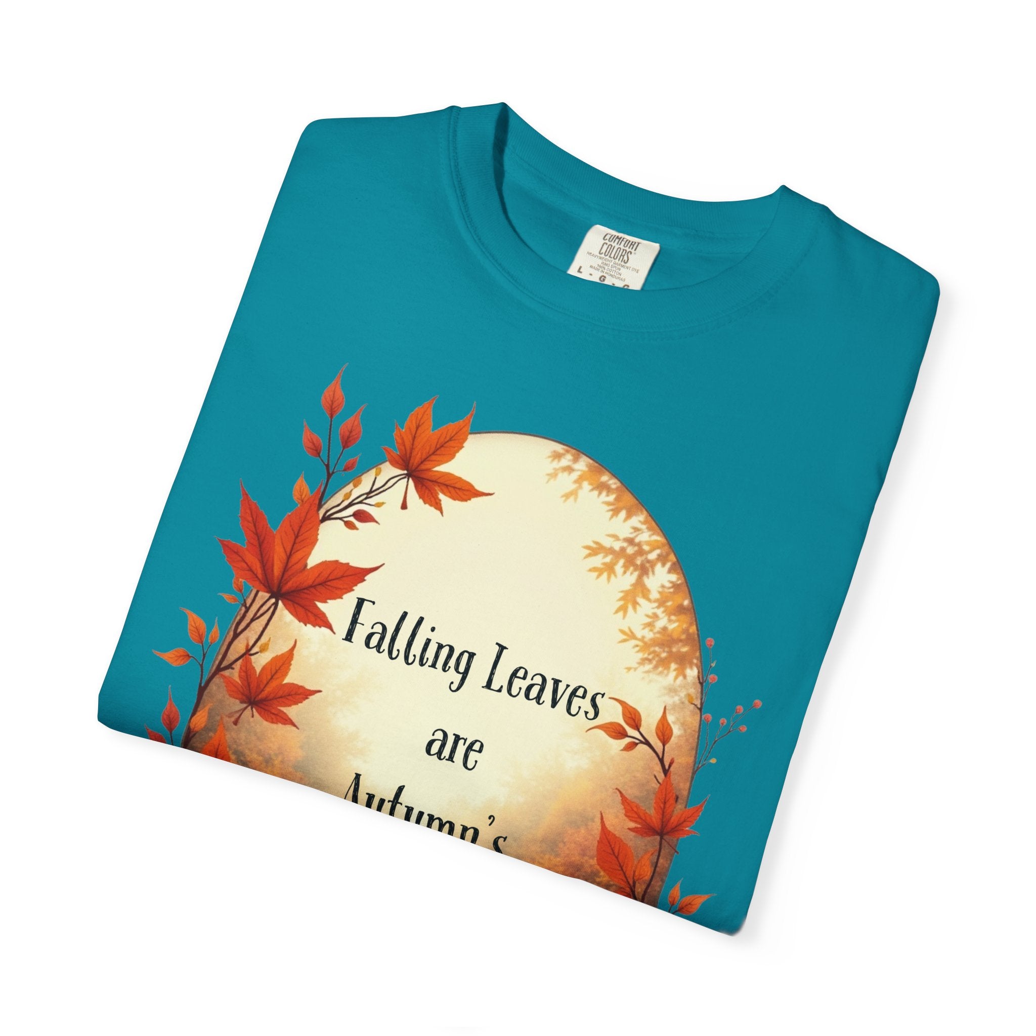 Falling Leaves Unisex Tee - Autumn's Golden Poetry T-shirt