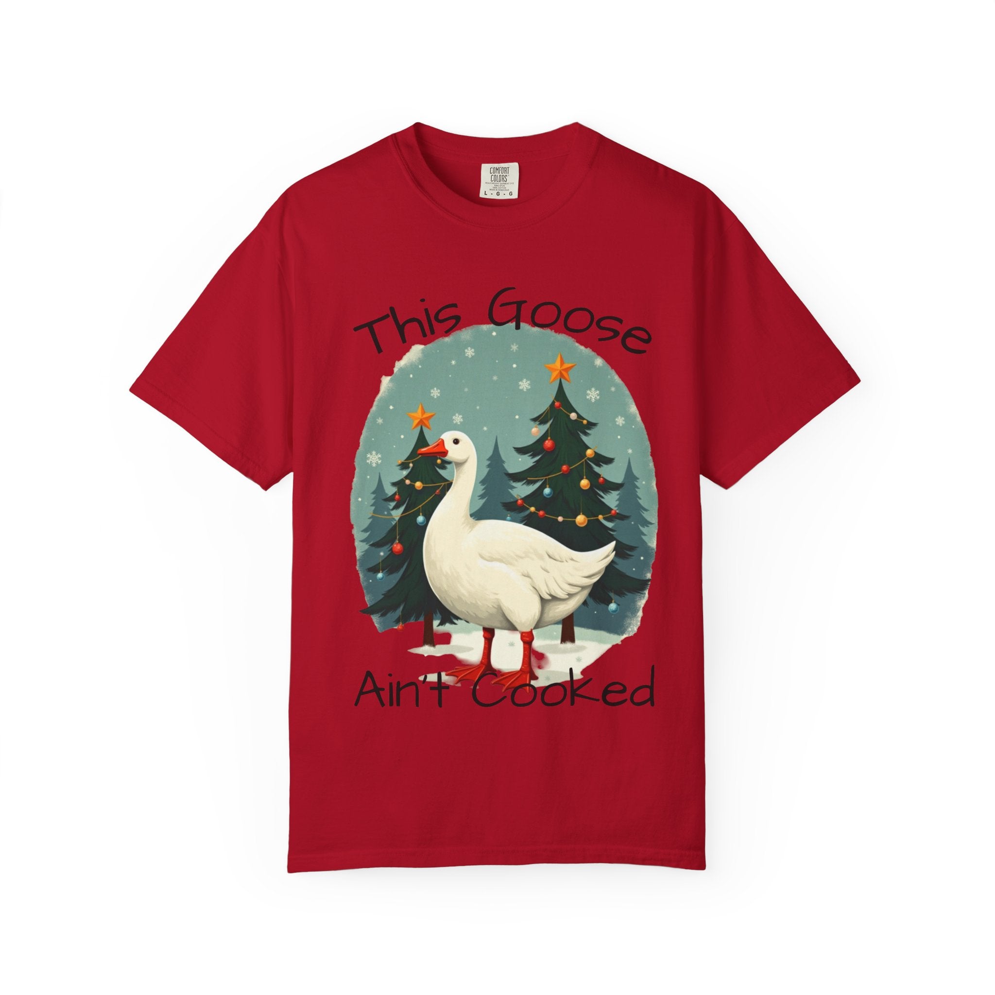 Christmas Goose Unisex T-shirt - Aint Cooked Funny Holiday Christmas Design