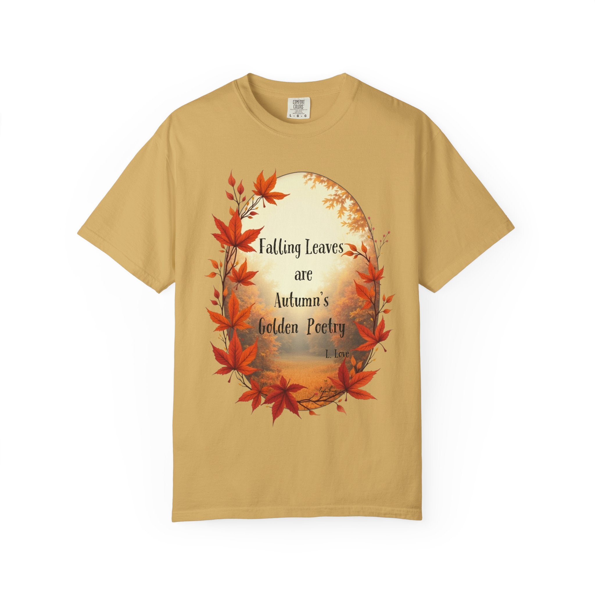 Falling Leaves Unisex Tee - Autumn's Golden Poetry T-shirt