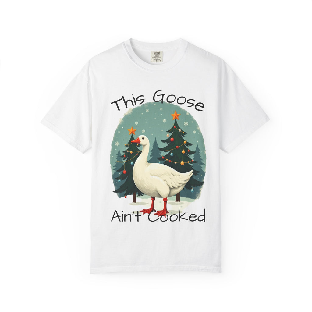 Christmas Goose Unisex T-shirt - Aint Cooked Funny Holiday Christmas Design