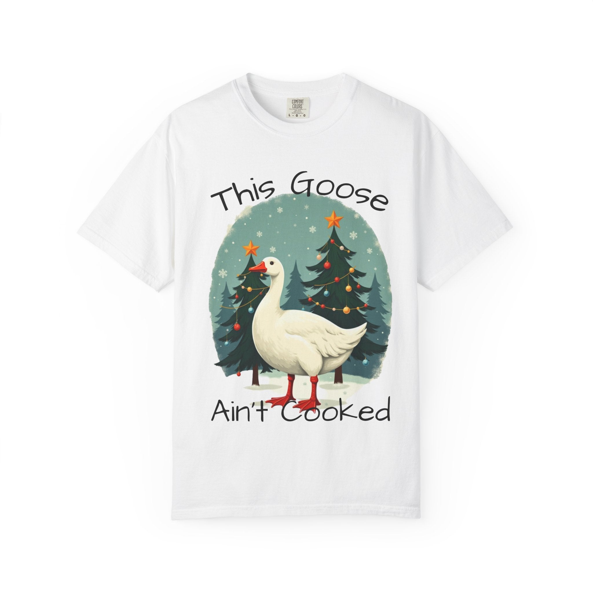 Christmas Goose Unisex T-shirt - Aint Cooked Funny Holiday Christmas Design