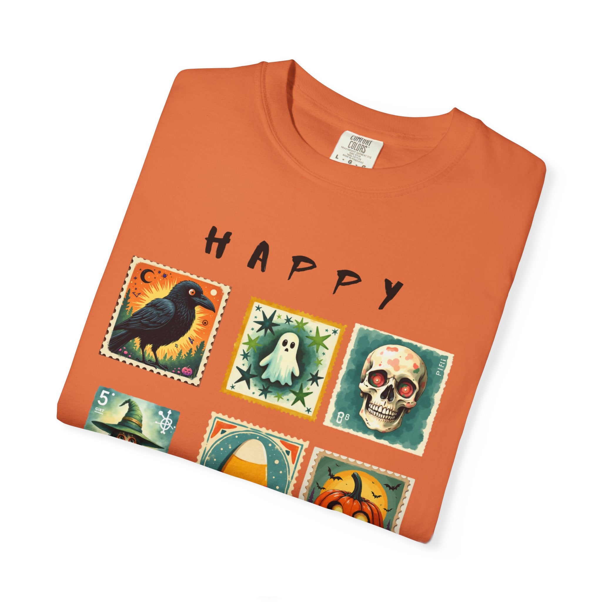 Halloween Graphic Tee, Unisex Garment-Dyed T-Shirt, Spooky Shirt, Halloween Costume, Fall Fashion, Holiday Apparel