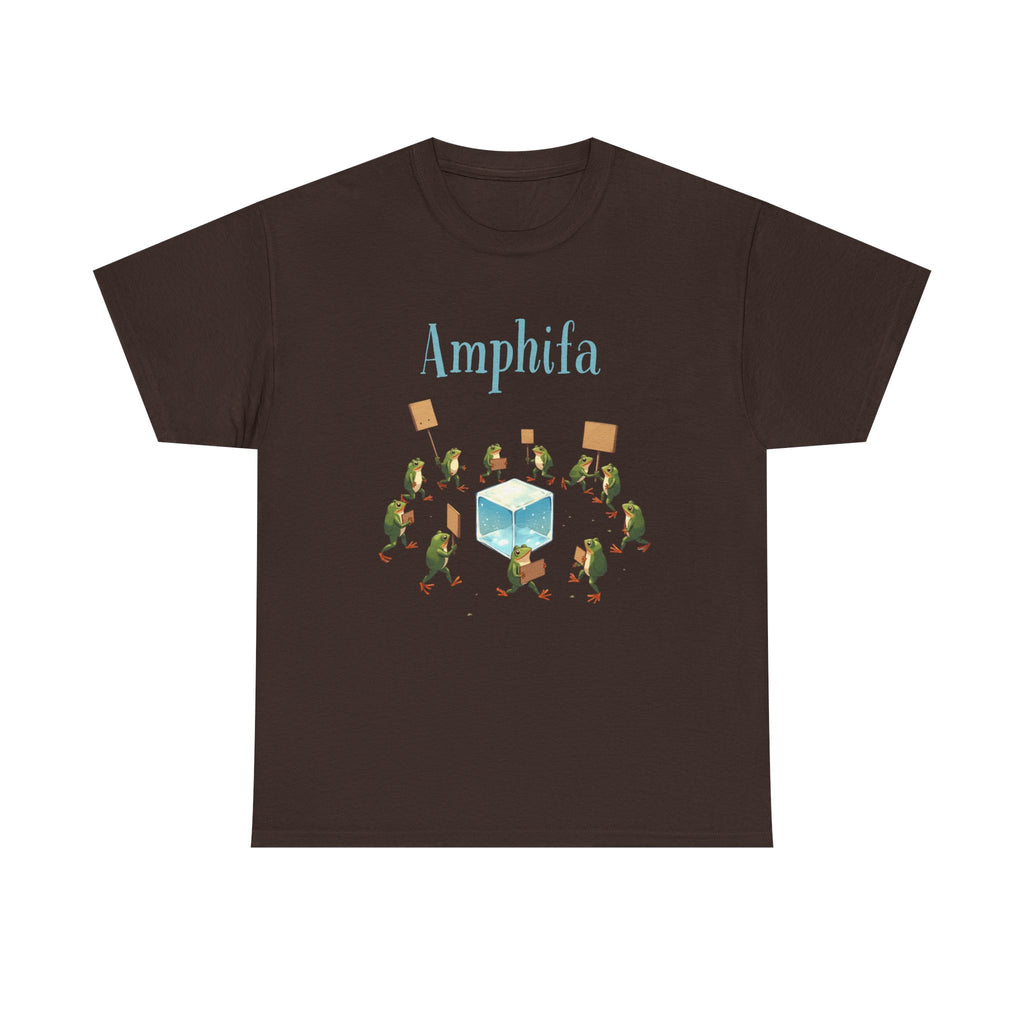 Amphifa ICE Frog Unisex Heavy Cotton Tee, Fun Graphic Tee, Gift for Activists, Casual Wear T-Shirt
