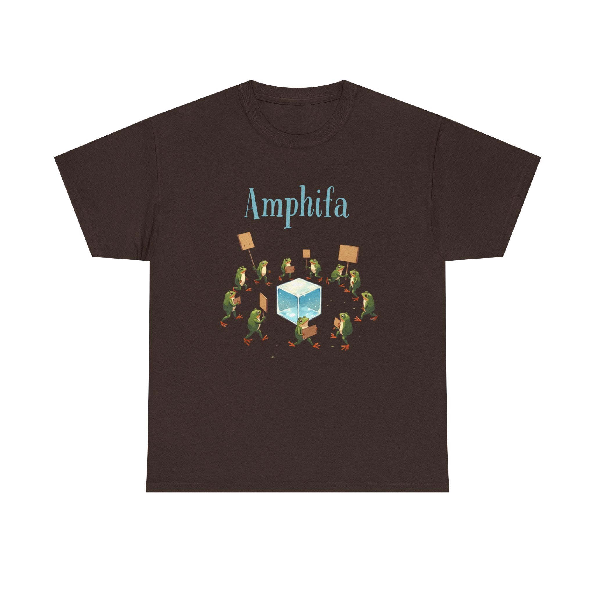 Amphifa ICE Frog Unisex Heavy Cotton Tee, Fun Graphic Tee, Gift for Activists, Casual Wear T-Shirt
