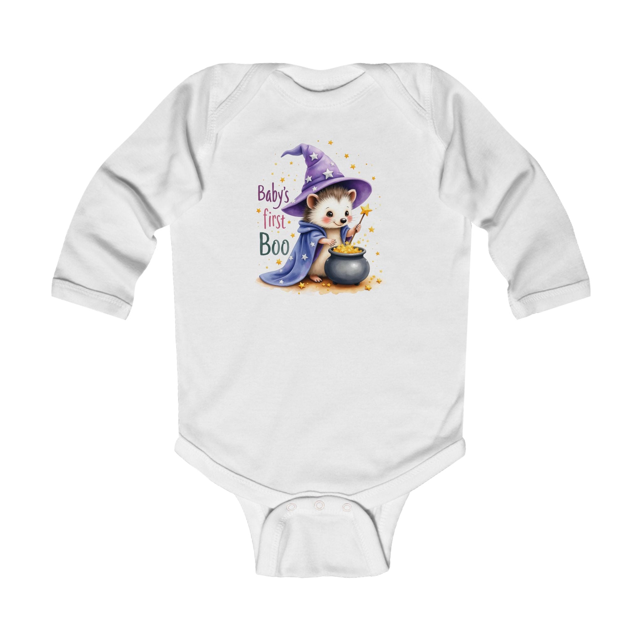 Baby's First Boo Bodysuit, Halloween Infant Onesie, Cute Baby Costume, Fall Holiday Gift, Newborn Witch Outfit