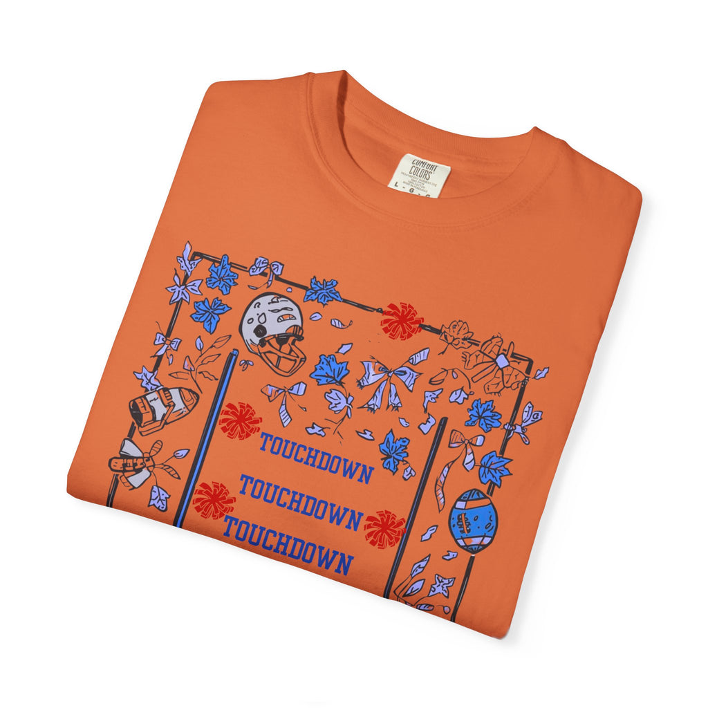 Football Season Graphic Tee, Unisex Garment-Dyed T-Shirt, Fall Fashion, Holiday Apparel,