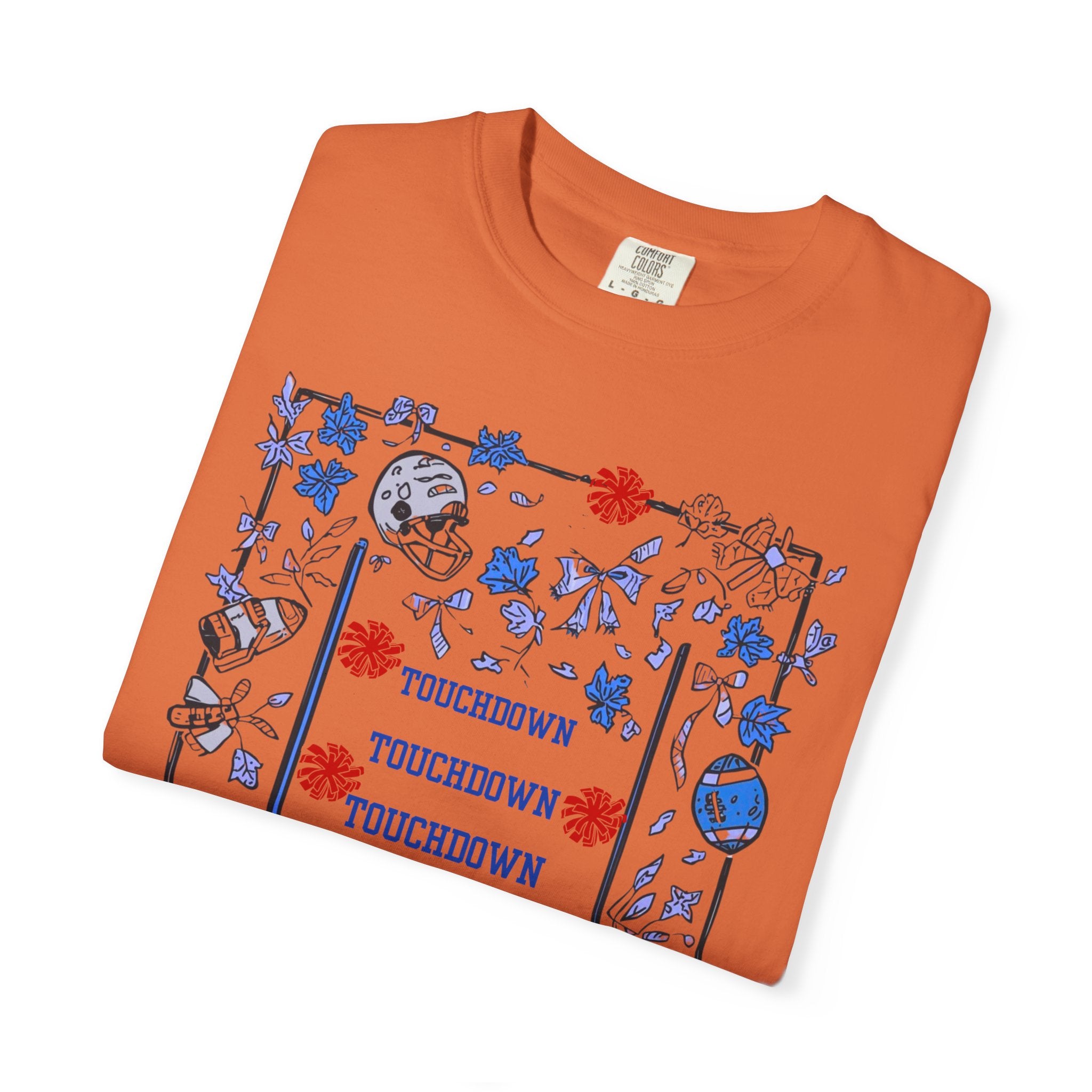 Football Season Graphic Tee, Unisex Garment-Dyed T-Shirt, Fall Fashion, Holiday Apparel,