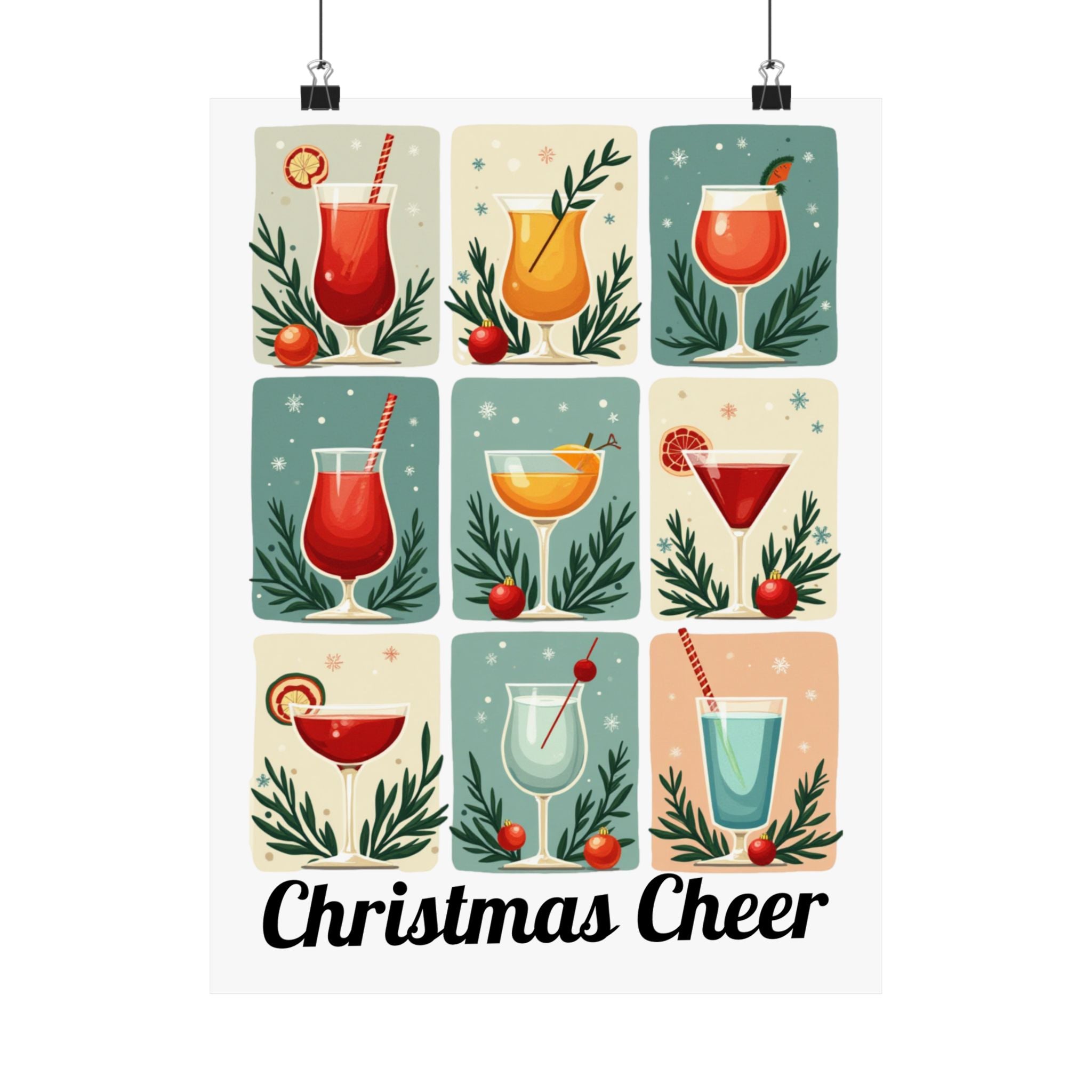 Retro Cocktail Wall Art | Midcentury Modern Bar Poster | Home Bar Decor Print | Housewarming or Birthday Gift for Cocktail Lovers