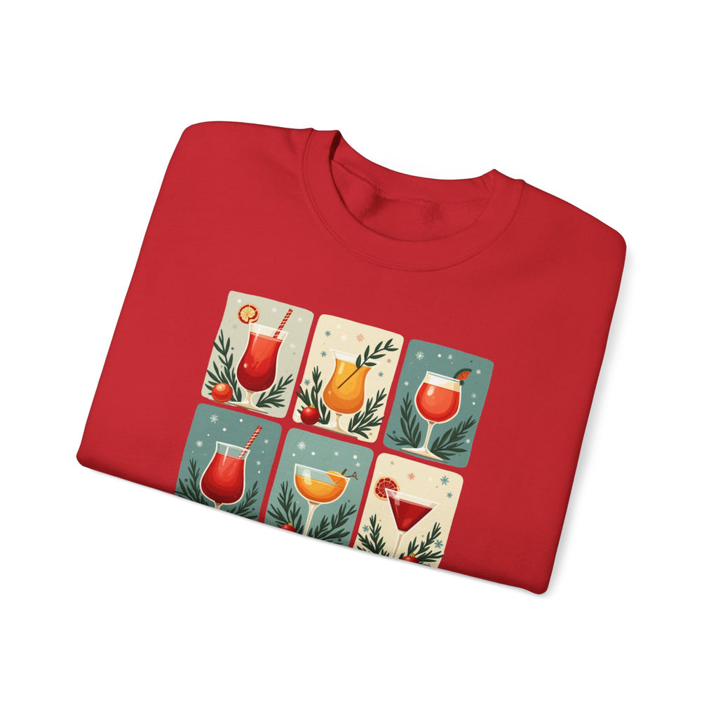 Christmas Cheer Unisex Sweatshirt - Cocktails Mid Century Modern Holiday Apparel