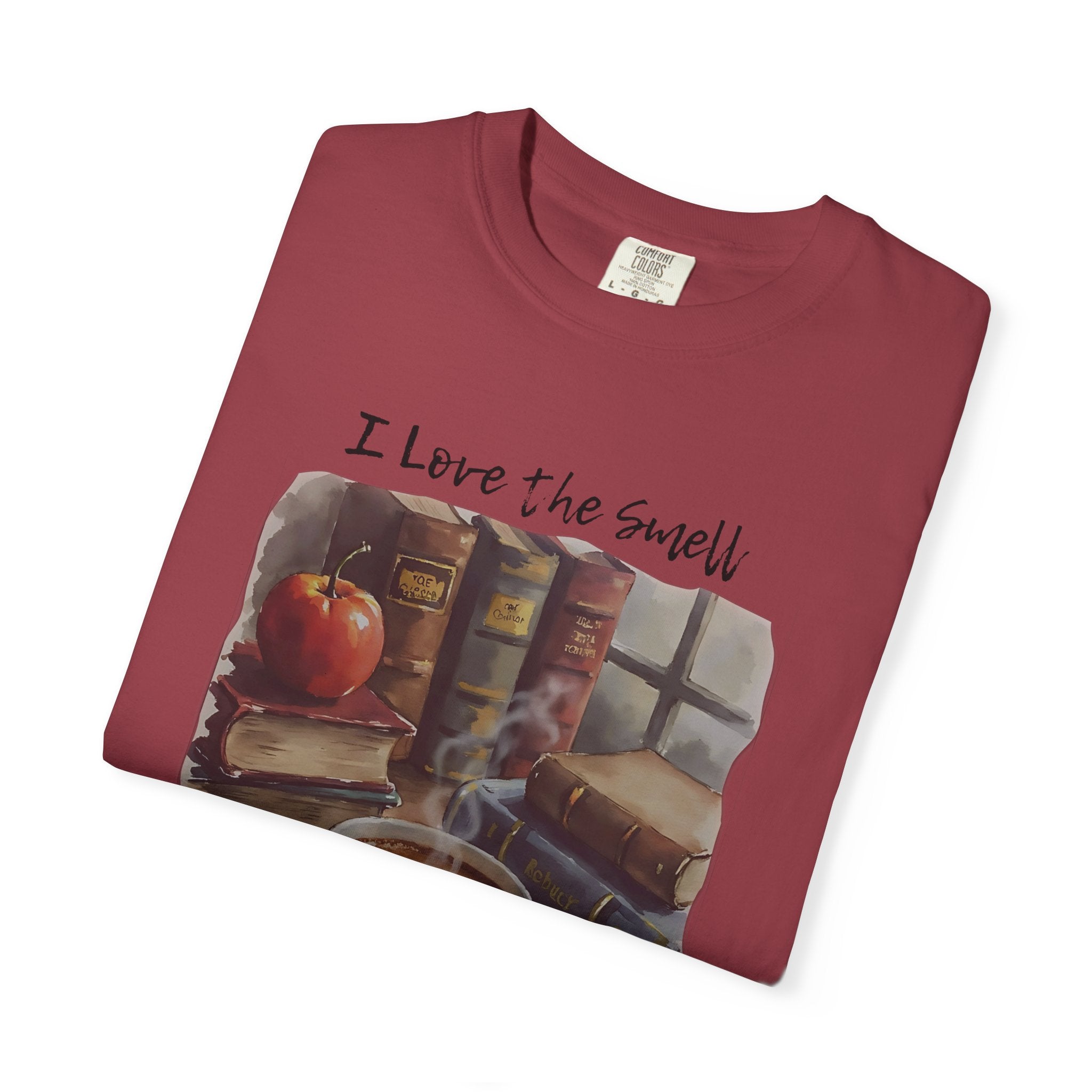 Book Lover T-Shirt - I Love the Smell of Old Books and Coffee