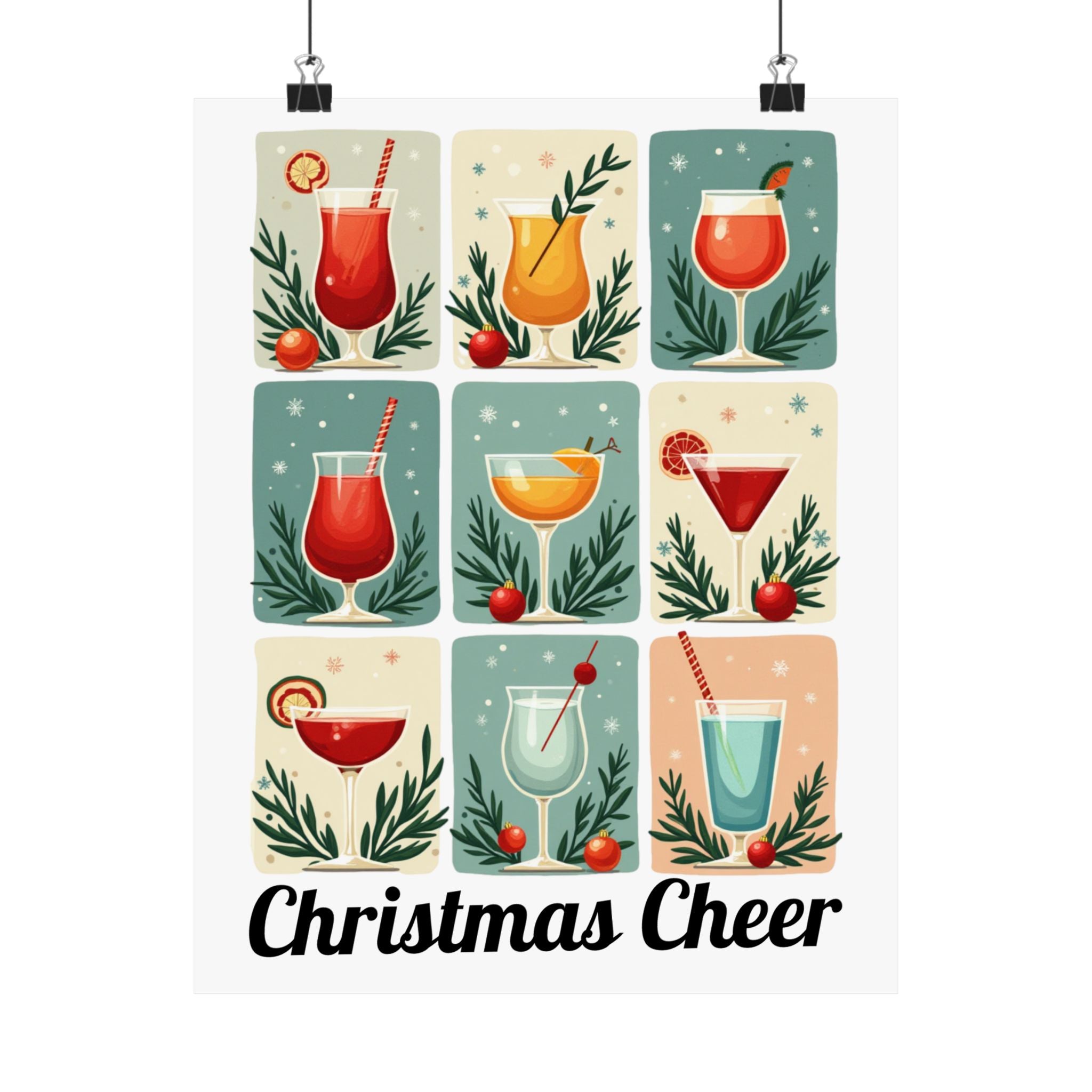 Retro Cocktail Wall Art | Midcentury Modern Bar Poster | Home Bar Decor Print | Housewarming or Birthday Gift for Cocktail Lovers