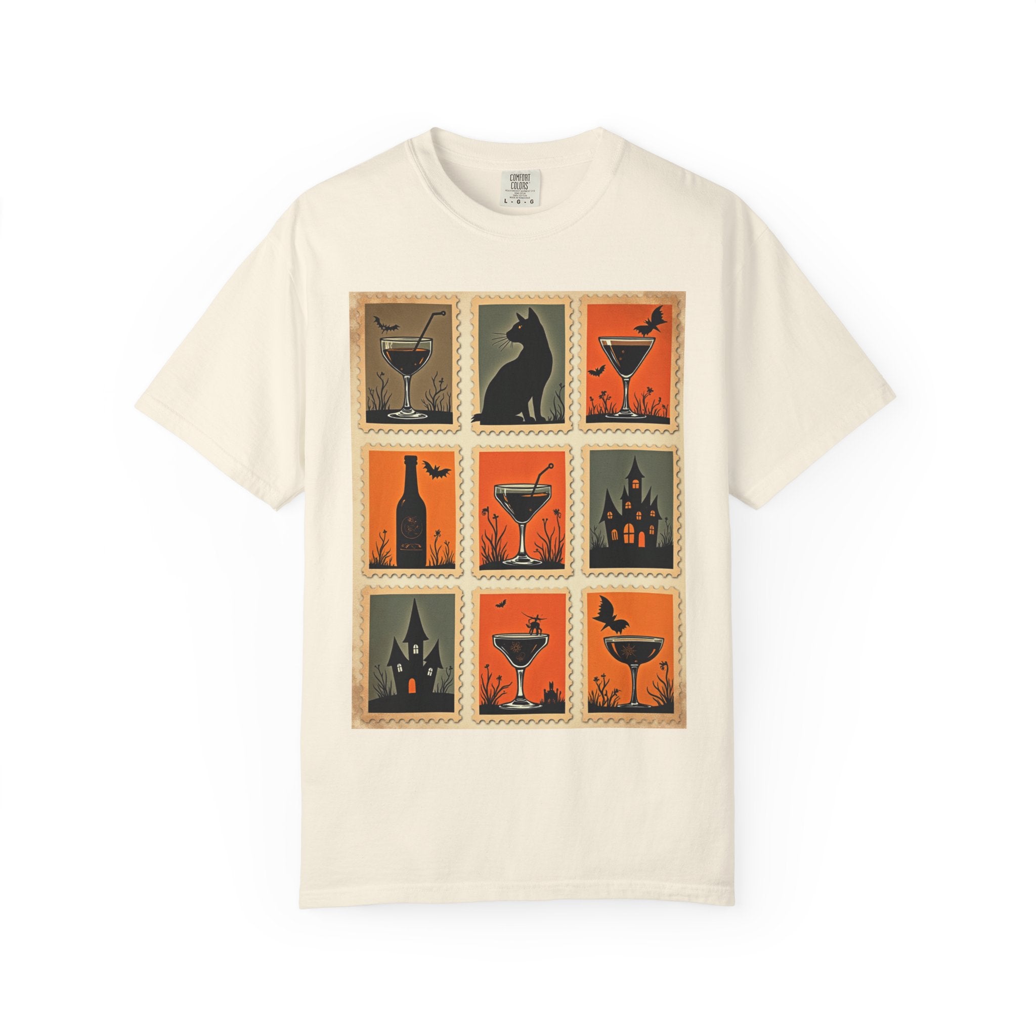 Halloween Cocktails Unisex Garment-Dyed T-shirt