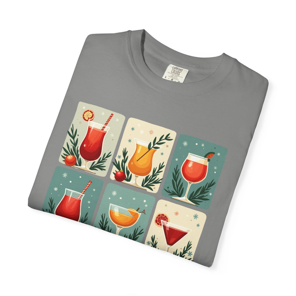 Mid Century Modern Christmas Cheer Unisex T-shirt - Cocktails