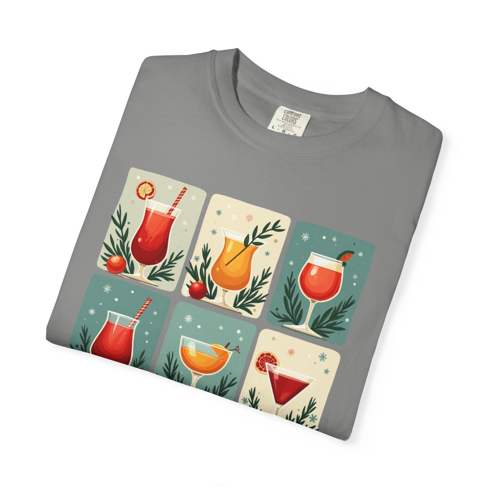 Mid Century Modern Christmas Cheer Unisex T-shirt - Cocktails