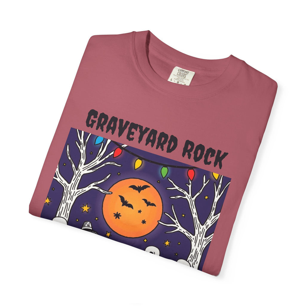 Halloween Graphic Tee, Skeleton Band, Graveyard Rock, Spooky Shirt, Halloween Costume, Fall Fashion, Holiday Apparel