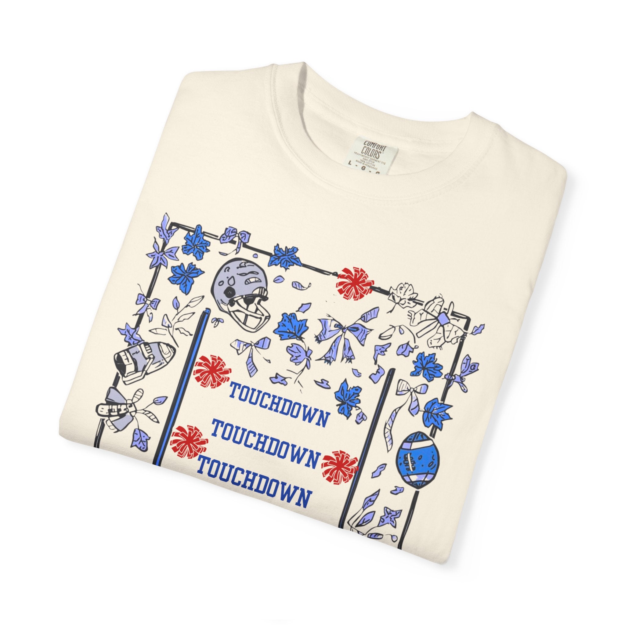 Football Season Graphic Tee, Unisex Garment-Dyed T-Shirt, Fall Fashion, Holiday Apparel,