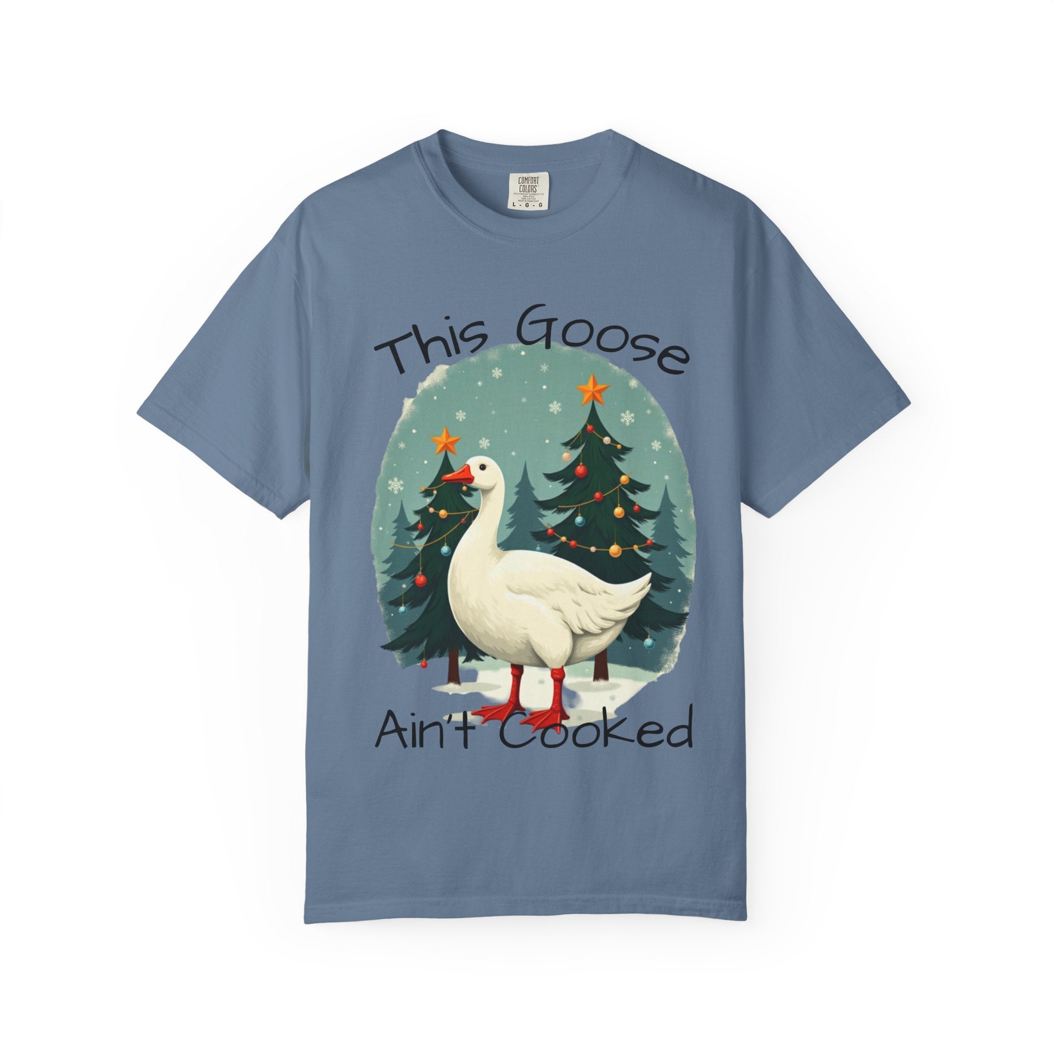 Christmas Goose Unisex T-shirt - Aint Cooked Funny Holiday Christmas Design