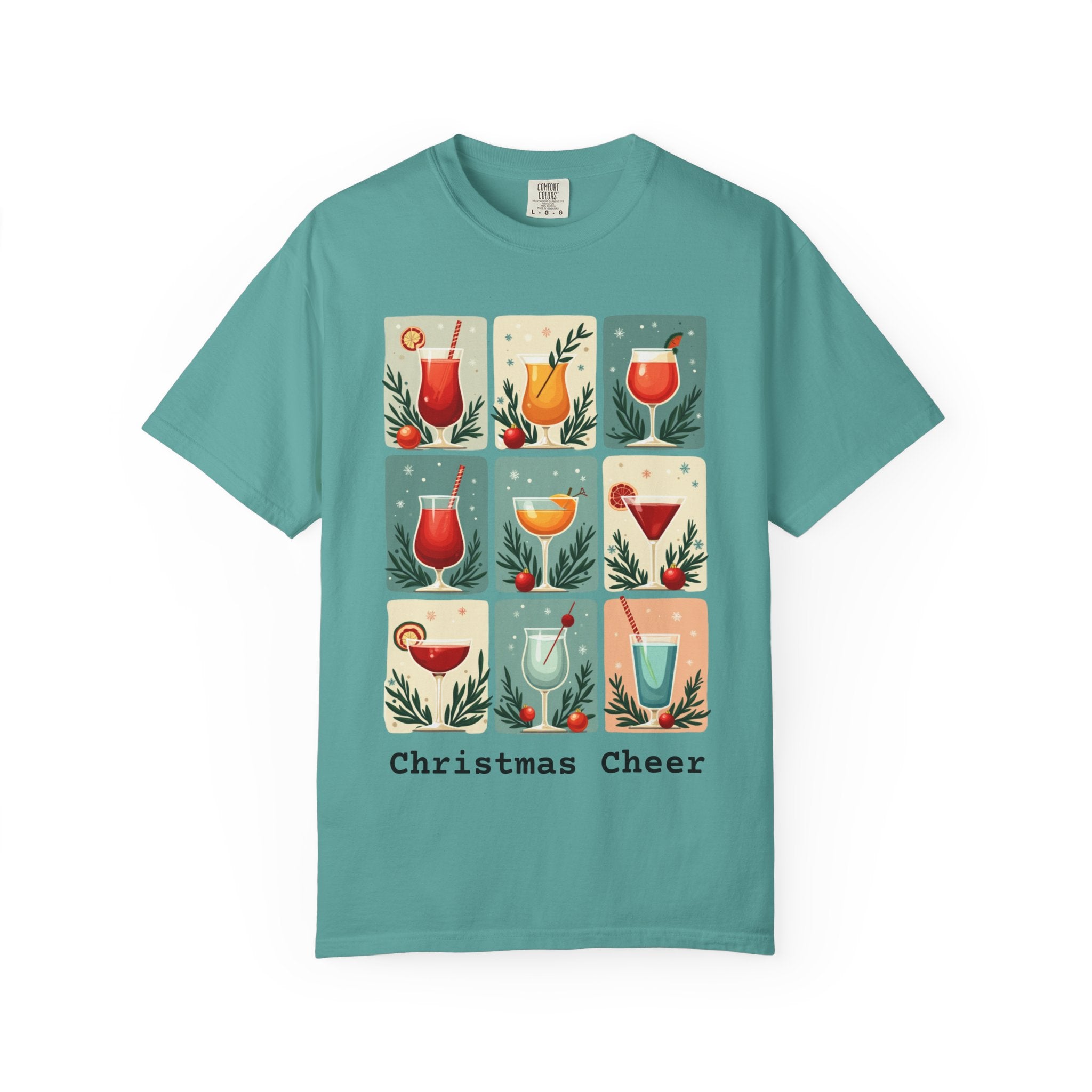 Mid Century Modern Christmas Cheer Unisex T-shirt - Cocktails