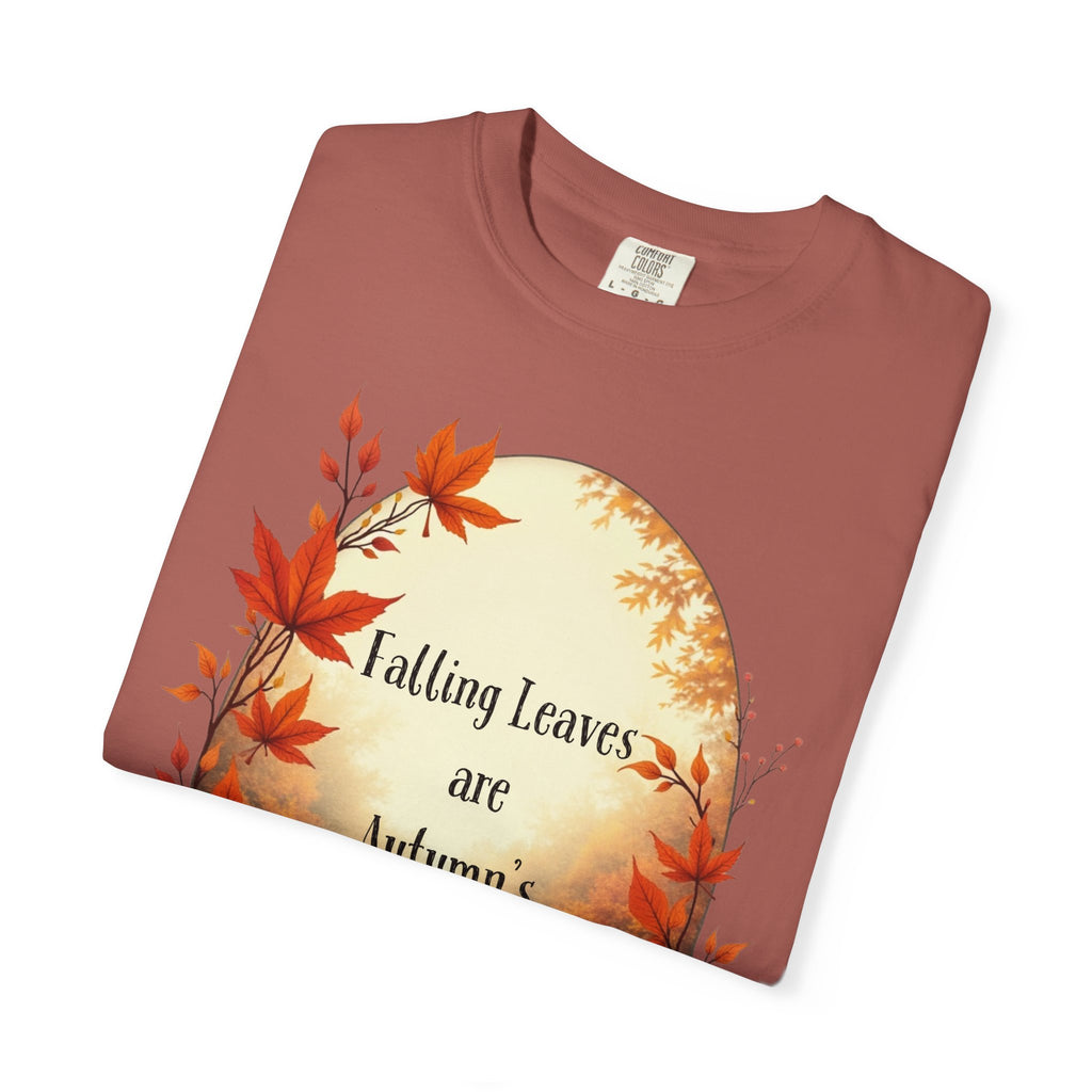 Falling Leaves Unisex Tee - Autumn's Golden Poetry T-shirt