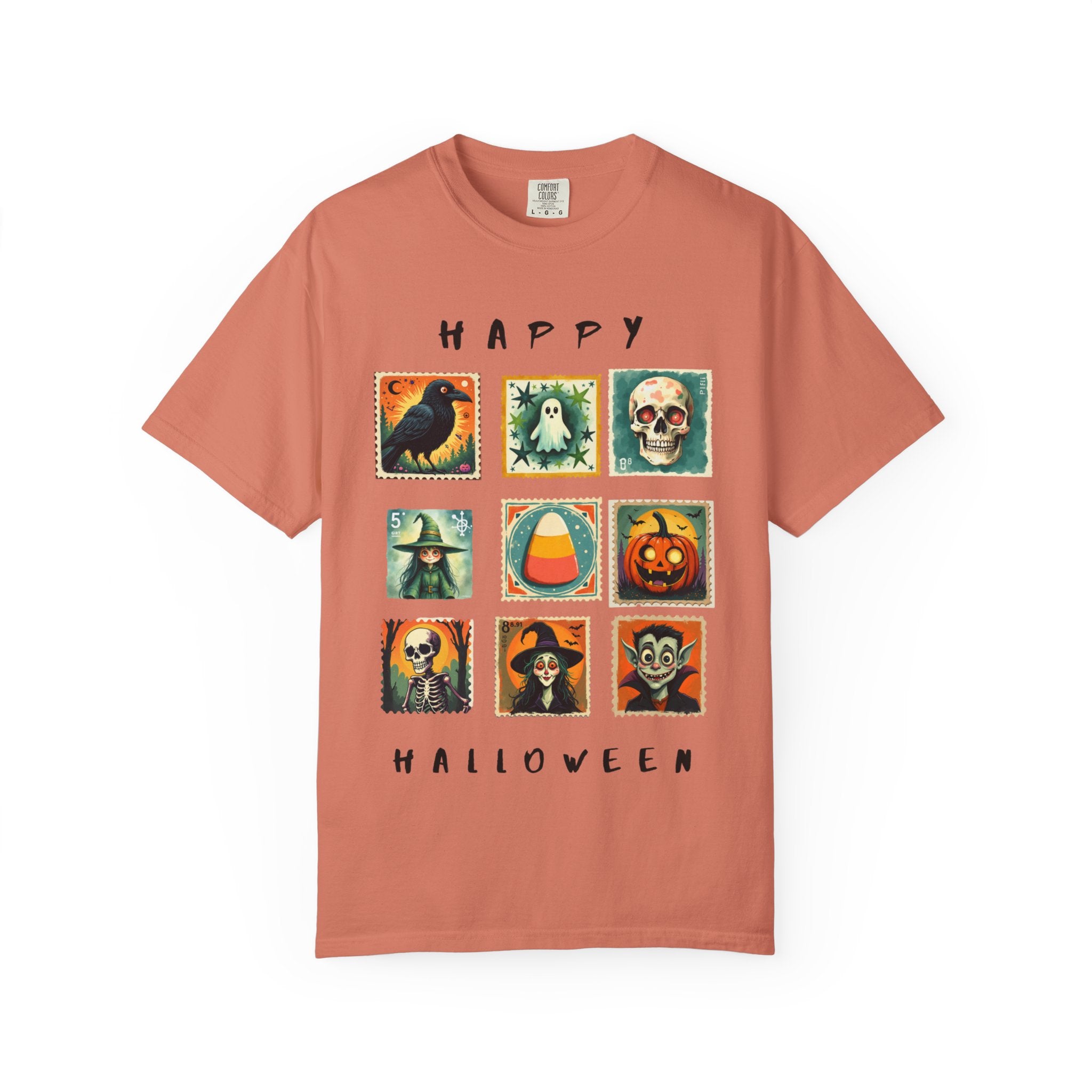 Halloween Graphic Tee, Unisex Garment-Dyed T-Shirt, Spooky Shirt, Halloween Costume, Fall Fashion, Holiday Apparel