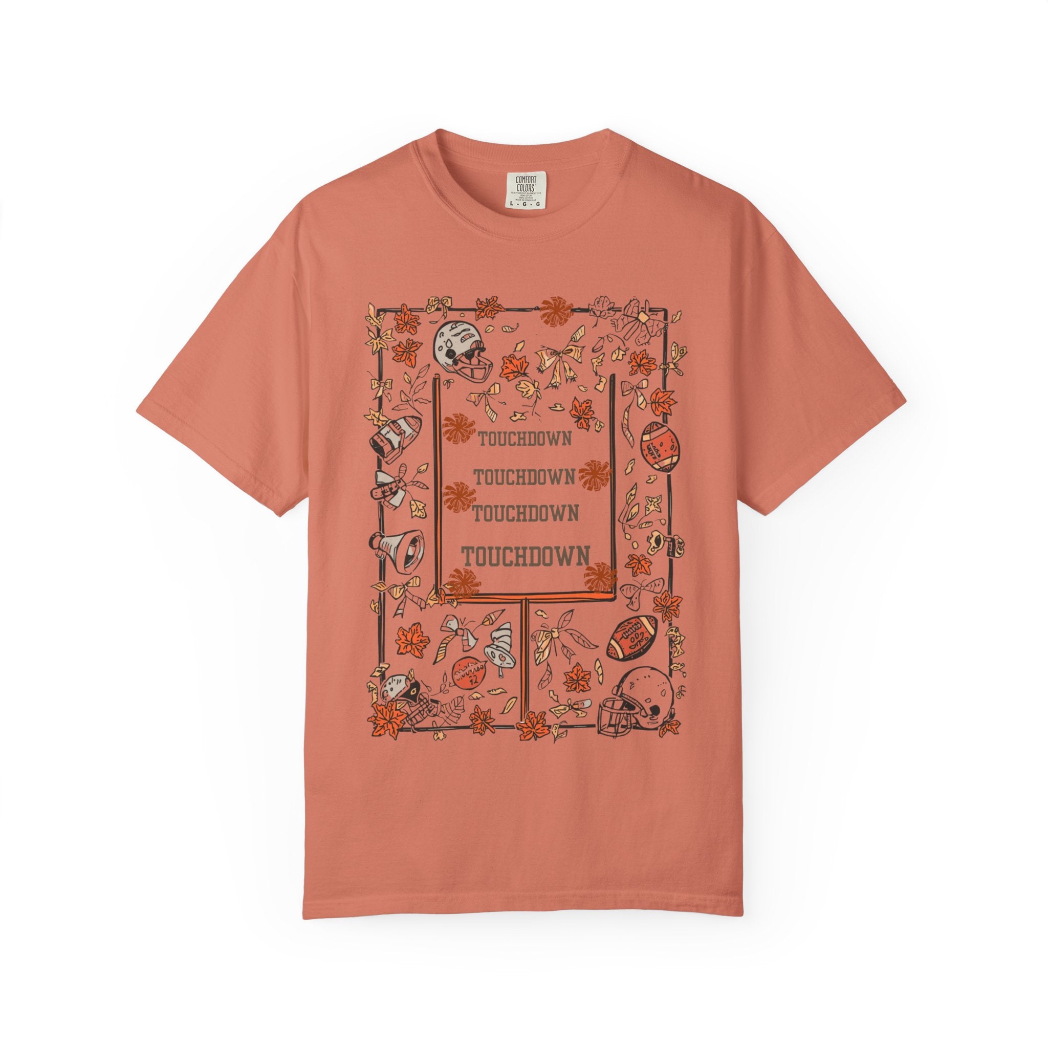 Football Season Graphic Tee, Unisex Garment-Dyed T-Shirt,  Fall Fashion, Holiday Apparel,