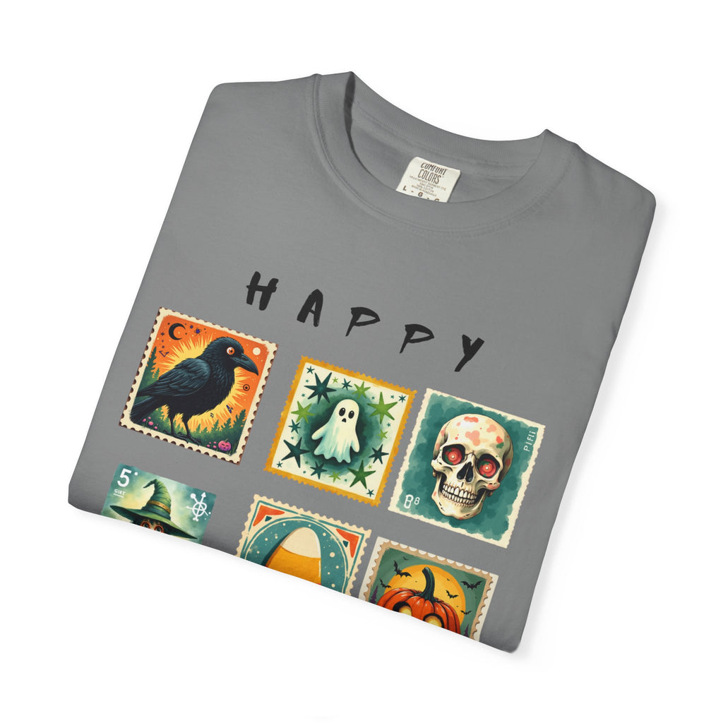 Halloween Graphic Tee, Unisex Garment-Dyed T-Shirt, Spooky Shirt, Halloween Costume, Fall Fashion, Holiday Apparel