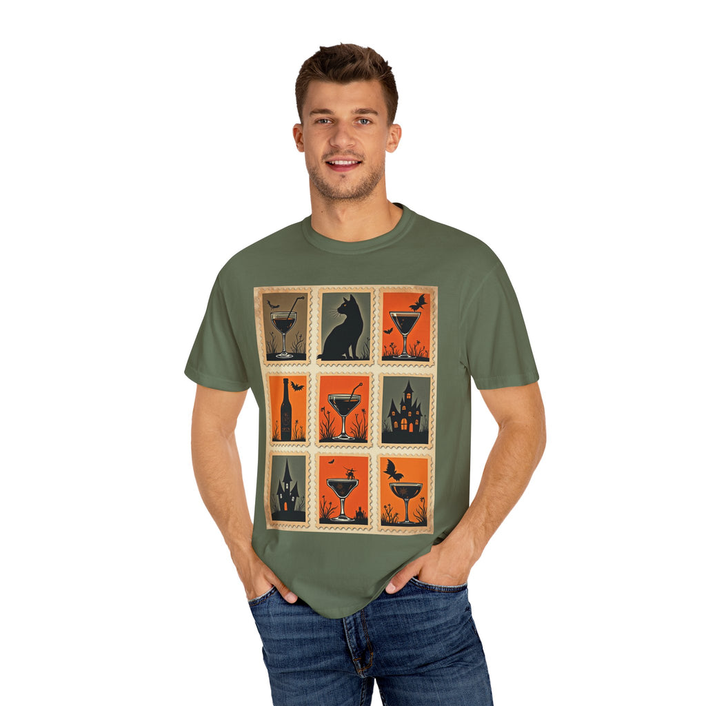 Halloween Cocktails Unisex Garment-Dyed T-shirt