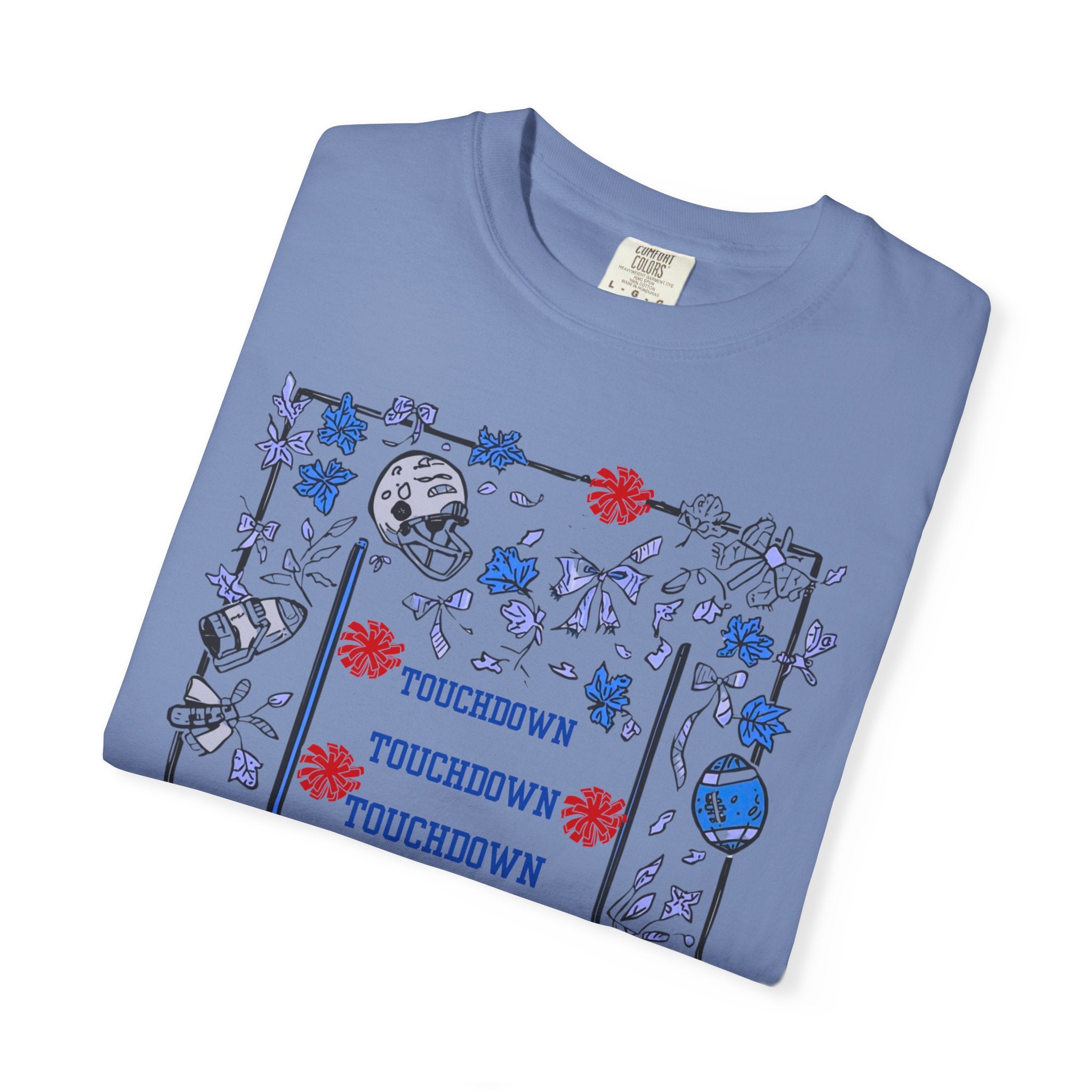 Football Season Graphic Tee, Unisex Garment-Dyed T-Shirt, Fall Fashion, Holiday Apparel,