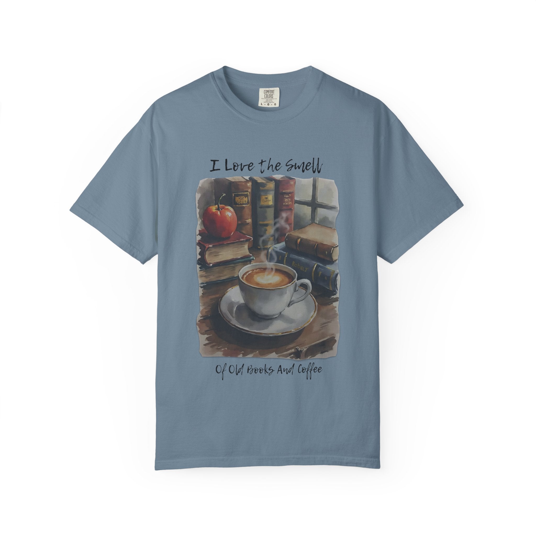 Book Lover T-Shirt - I Love the Smell of Old Books and Coffee