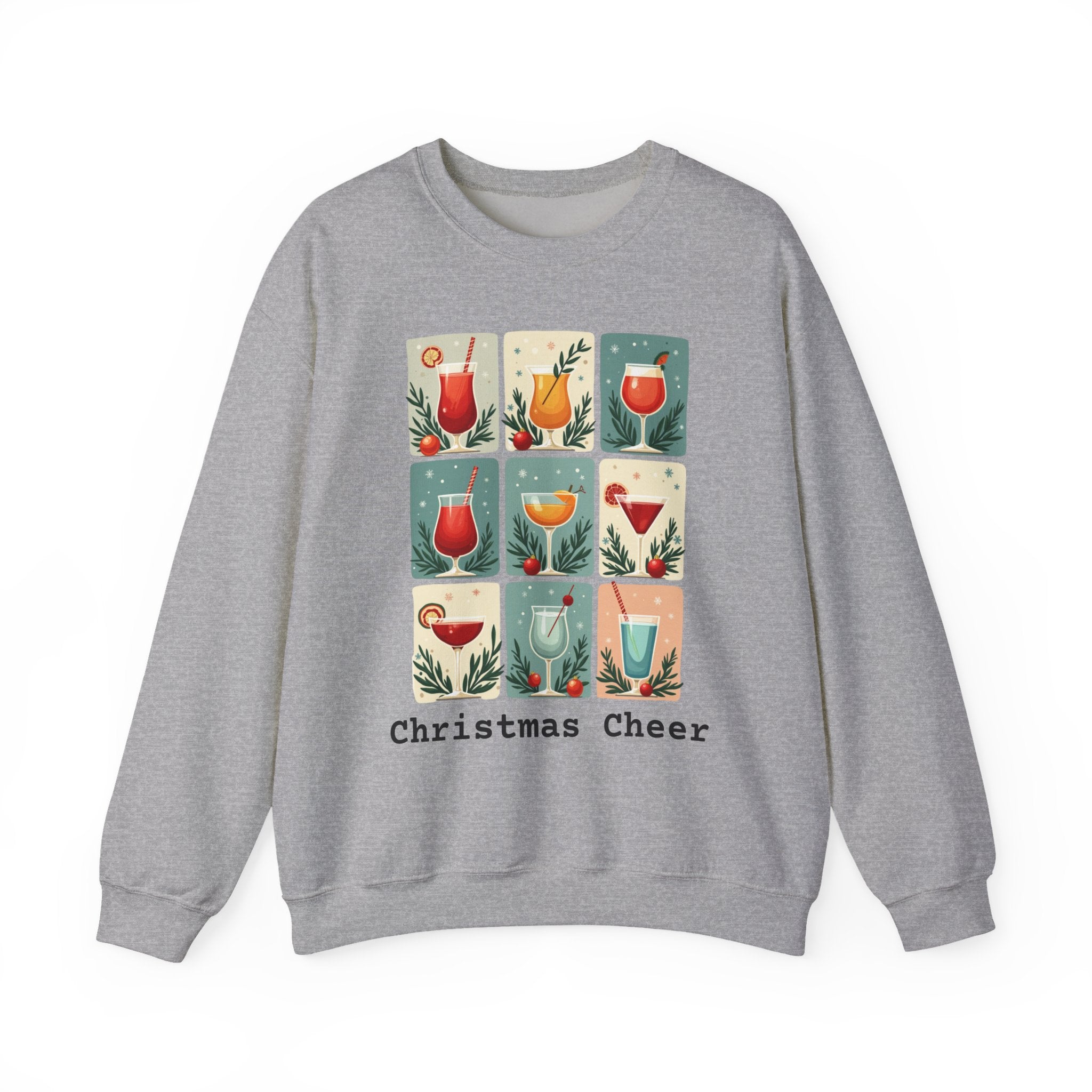 Christmas Cheer Unisex Sweatshirt - Cocktails Mid Century Modern Holiday Apparel