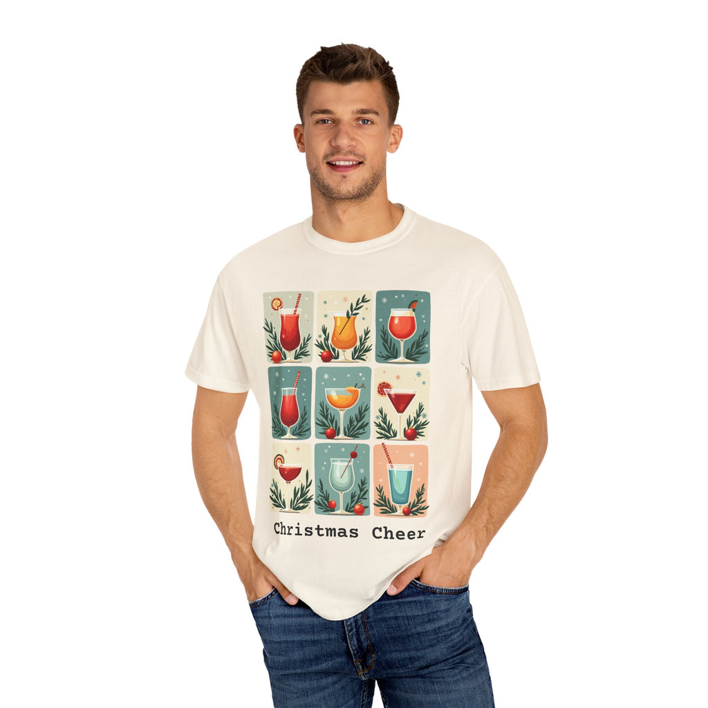 Mid Century Modern Christmas Cheer Unisex T-shirt - Cocktails