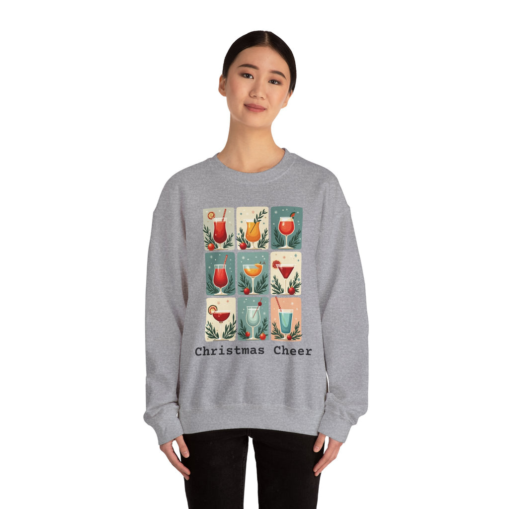Christmas Cheer Unisex Sweatshirt - Cocktails Mid Century Modern Holiday Apparel