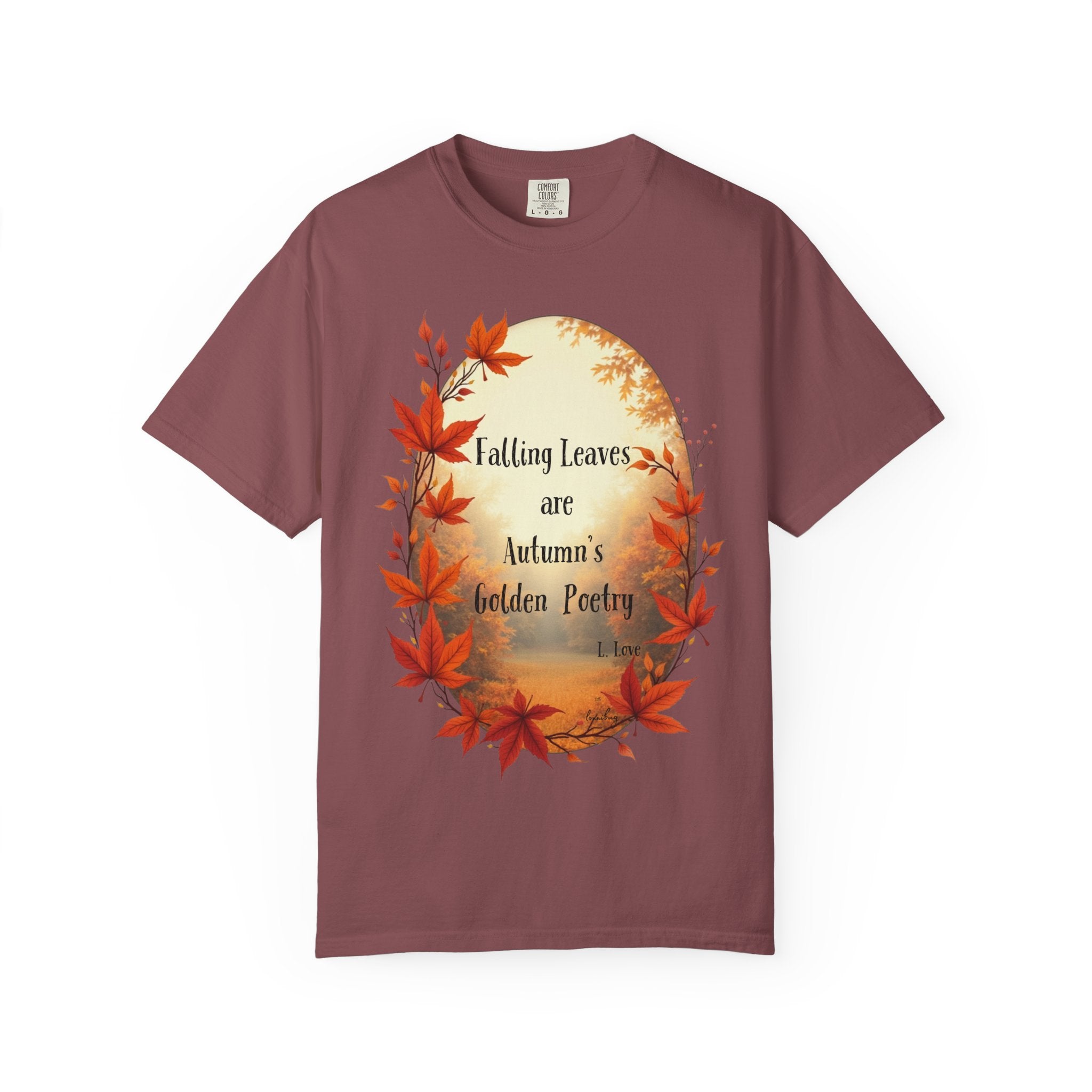 Autumn Poetry T-Shirt, Fall Fashion Tee, Seasonal Wear, Cozy Gift, Nature Lover Shirt