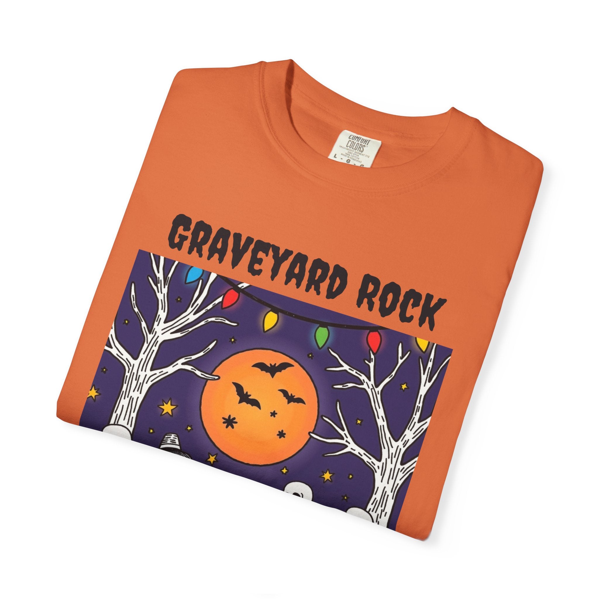 Halloween Graphic Tee, Skeleton Band, Graveyard Rock, Spooky Shirt, Halloween Costume, Fall Fashion, Holiday Apparel