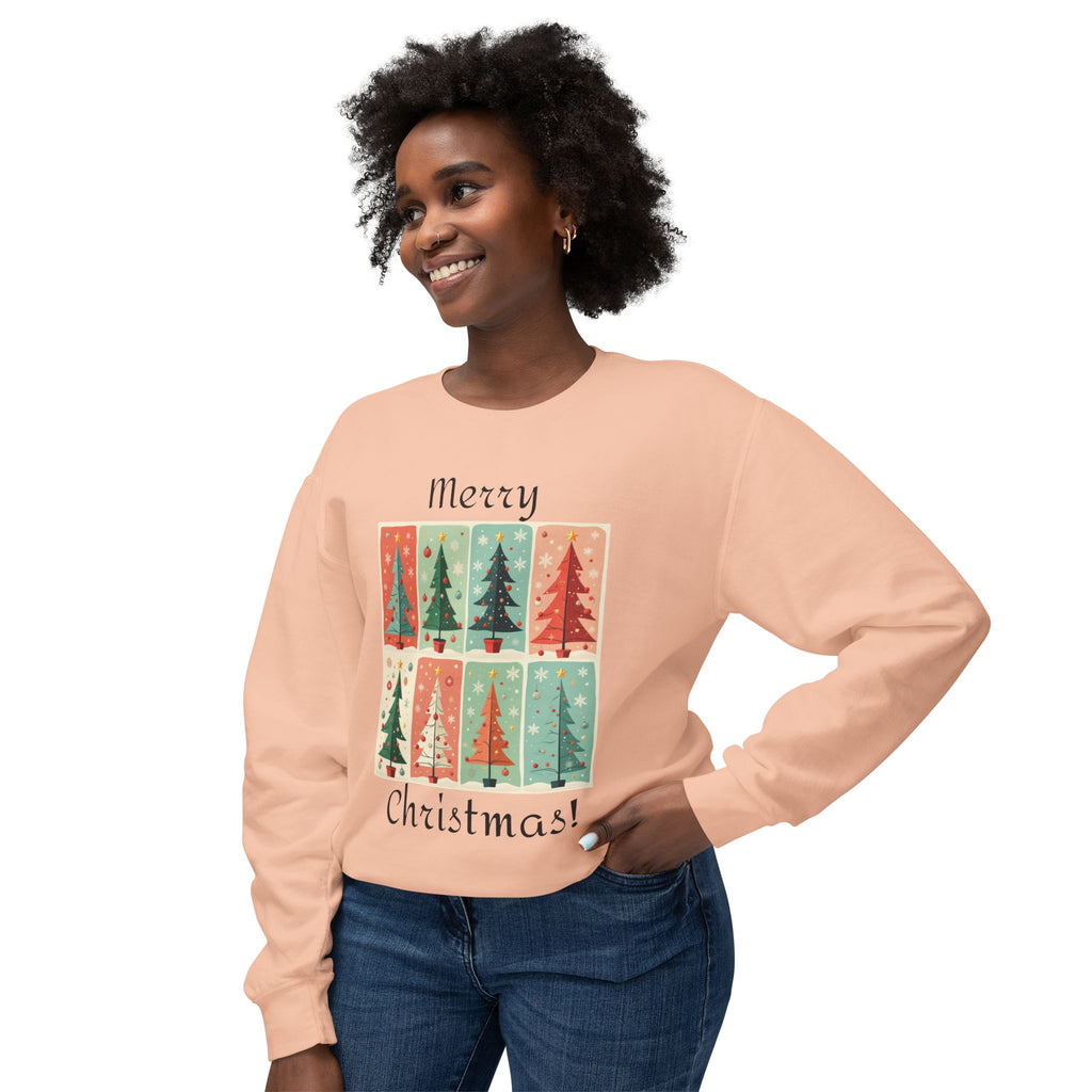 Folded Paper Christmas Trees Sweatshirt