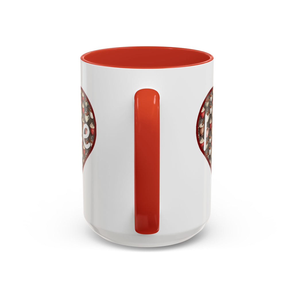 Coffee Mug - Cute Christmas Hearts with I Love Coffee
