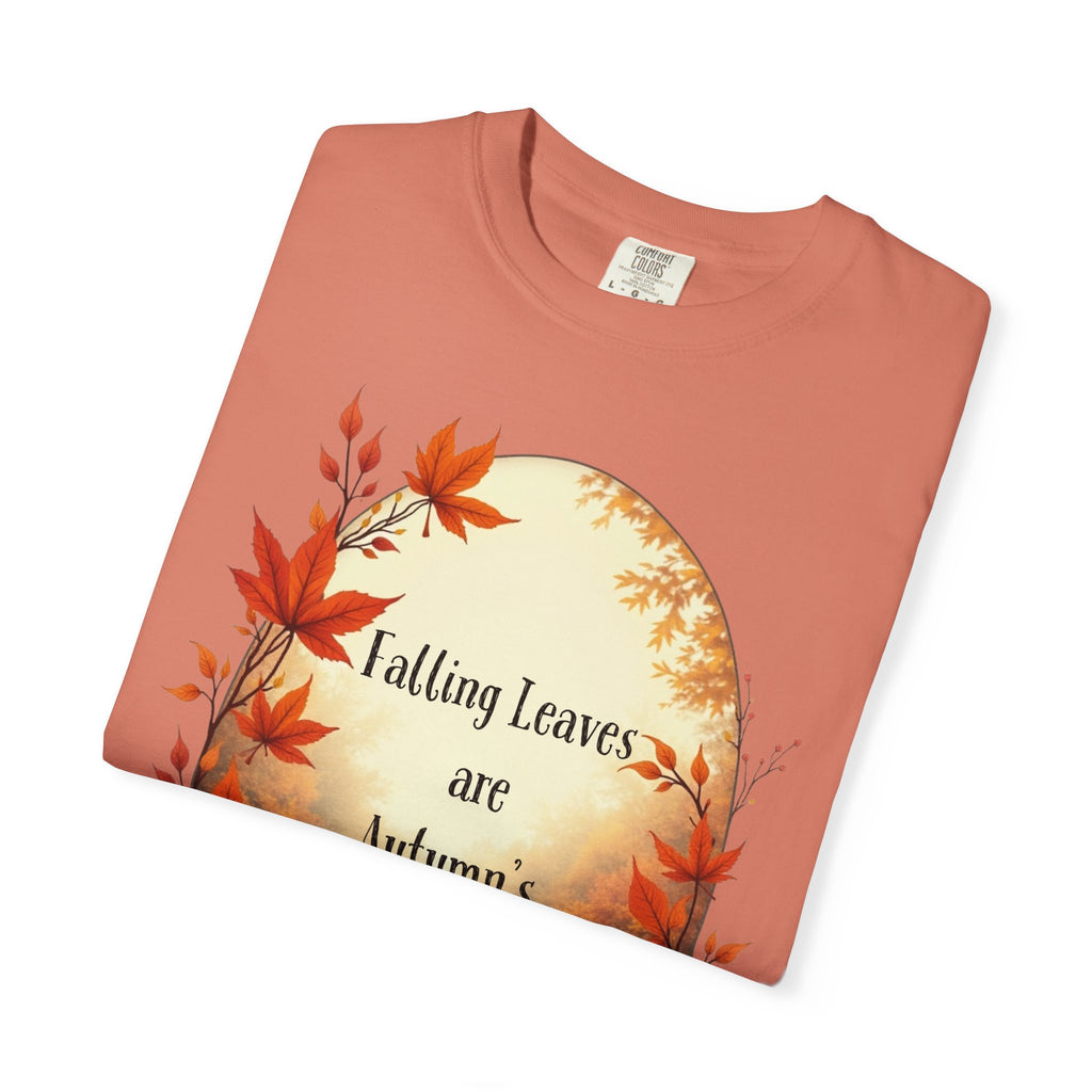 Falling Leaves Unisex Tee - Autumn's Golden Poetry T-shirt