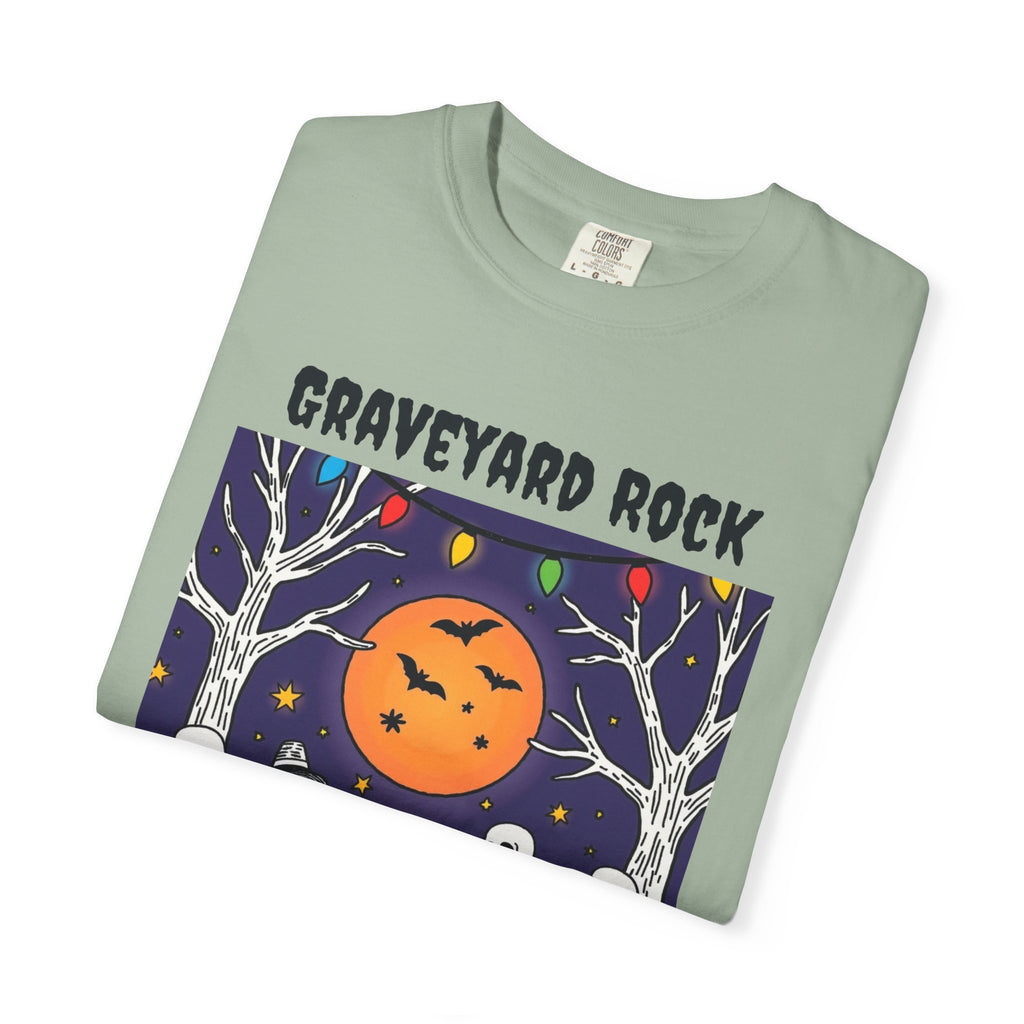 Halloween Graphic Tee, Skeleton Band, Graveyard Rock, Spooky Shirt, Halloween Costume, Fall Fashion, Holiday Apparel