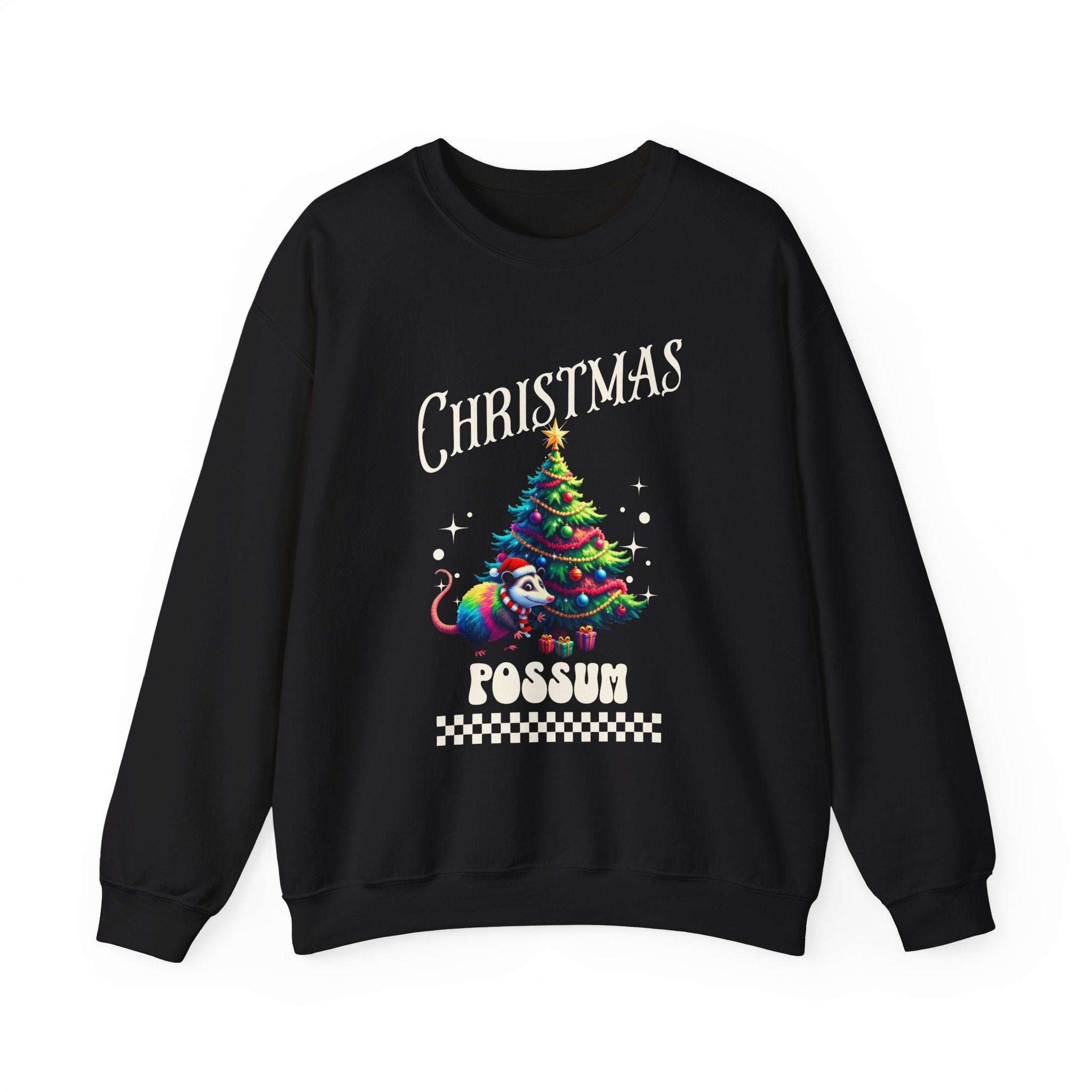 Ugly Christmas Possum Crewneck Sweatshirt — Funny Retro Holiday Sweatshirt